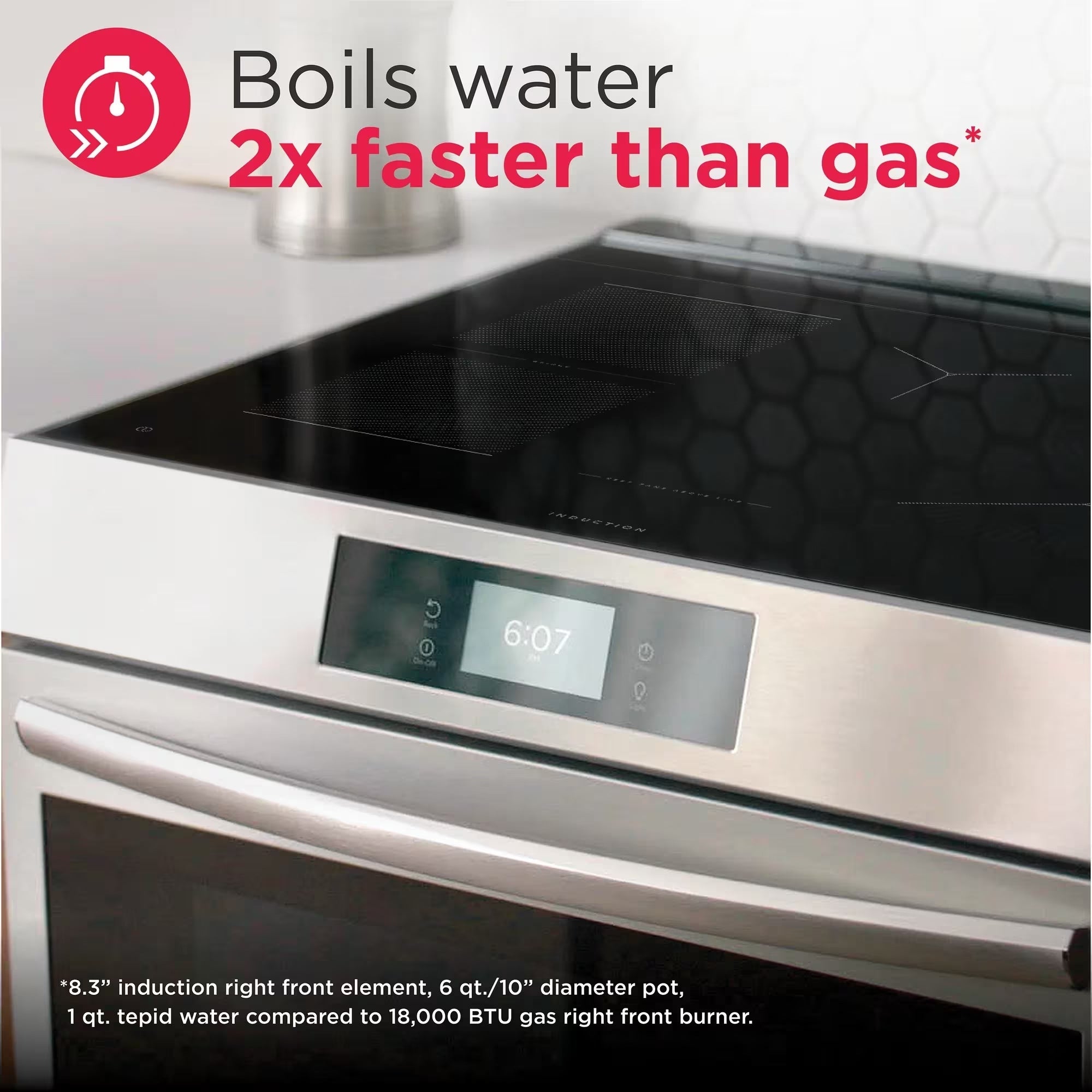 Frigidaire Gallery GCFI307CBF 30" Front Control Induction Range with Stone-Baked Pizza