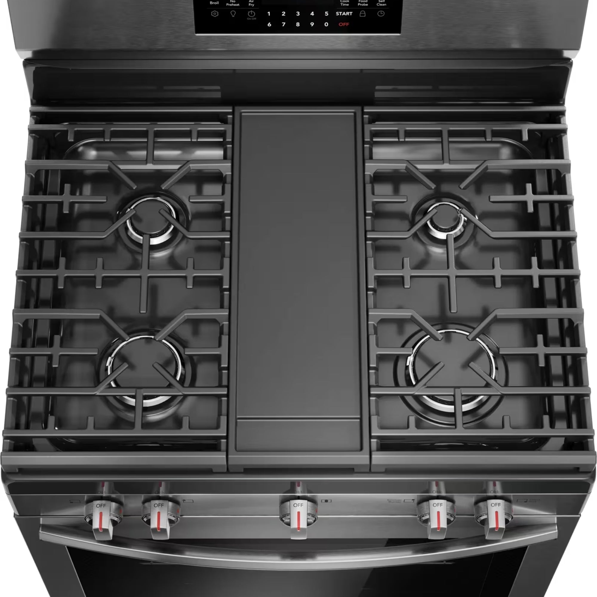Frigidaire Gallery GCRG3060BD 30-Inch Rear-Control Gas Range Black Stainless Steel