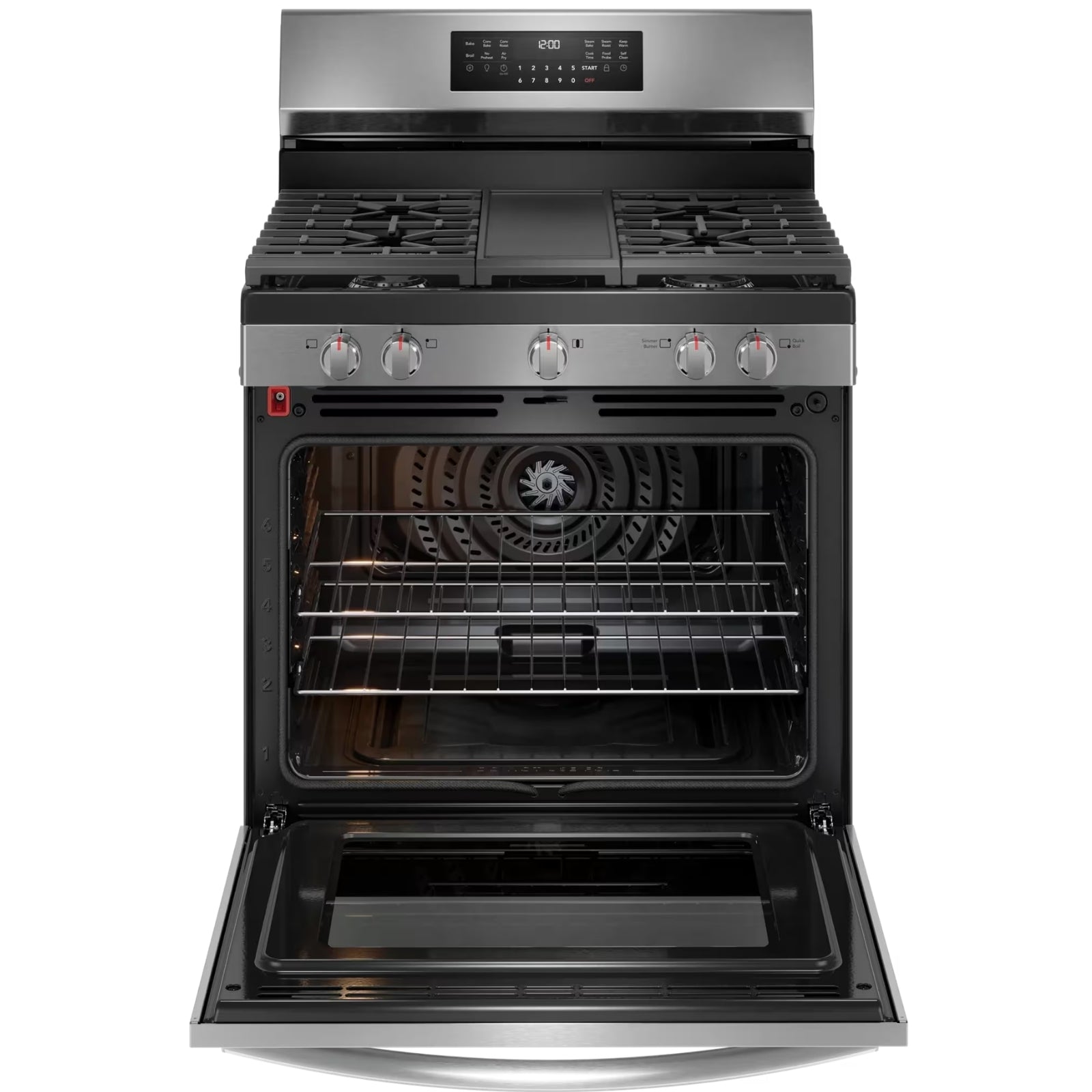 Frigidaire Gallery GCRG3060BF 30-Inch Rear-Control Gas Range with Total Convection Stainless Steel