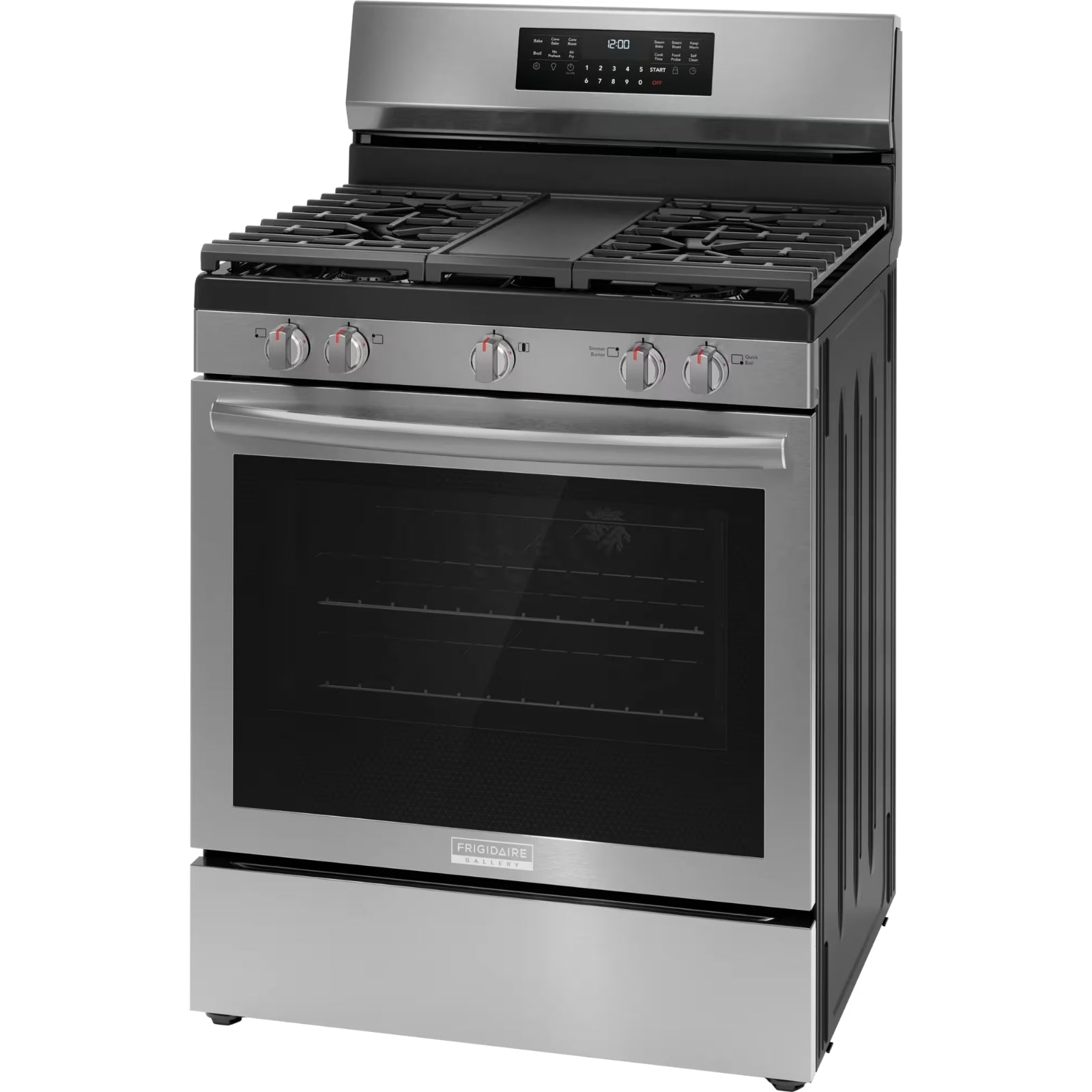 Frigidaire Gallery GCRG3060BF 30-Inch Rear-Control Gas Range with Total Convection Stainless Steel