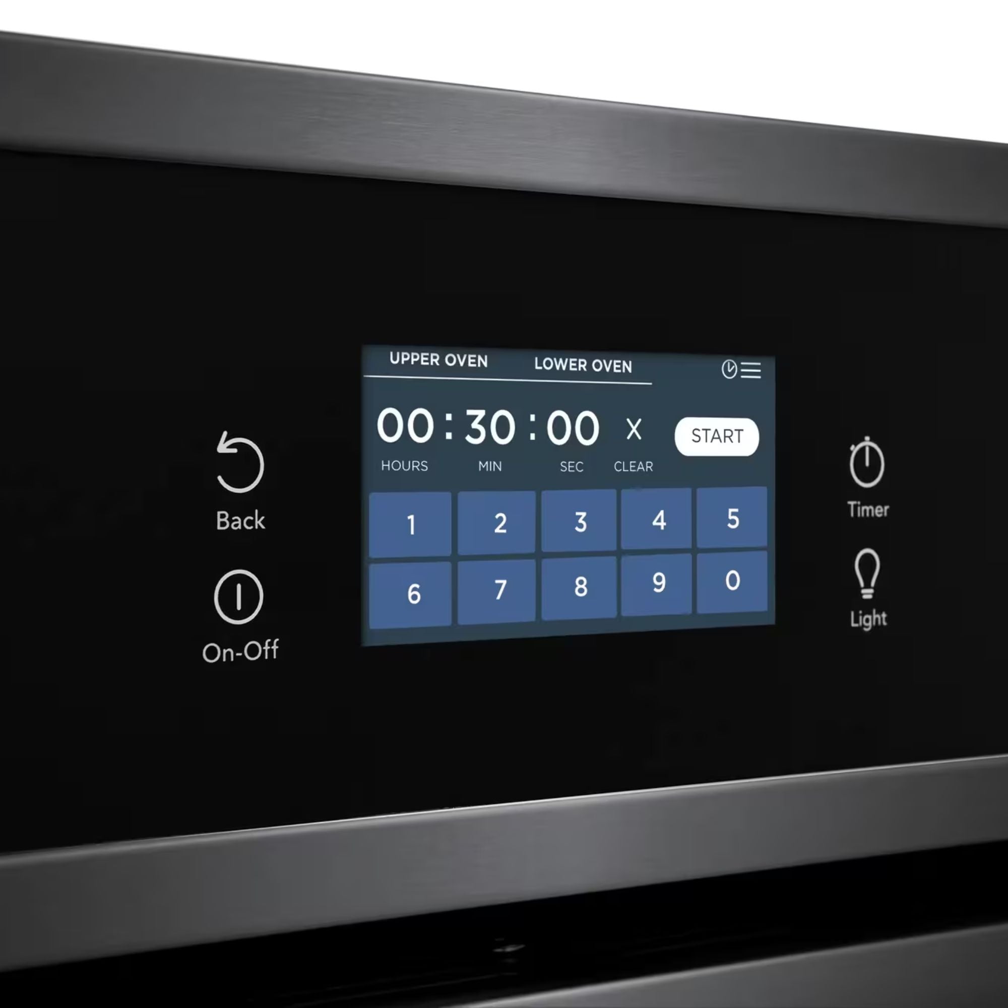 Frigidaire Gallery 27-inch double electric wall oven with black stainless steel finish and total convection cooking.