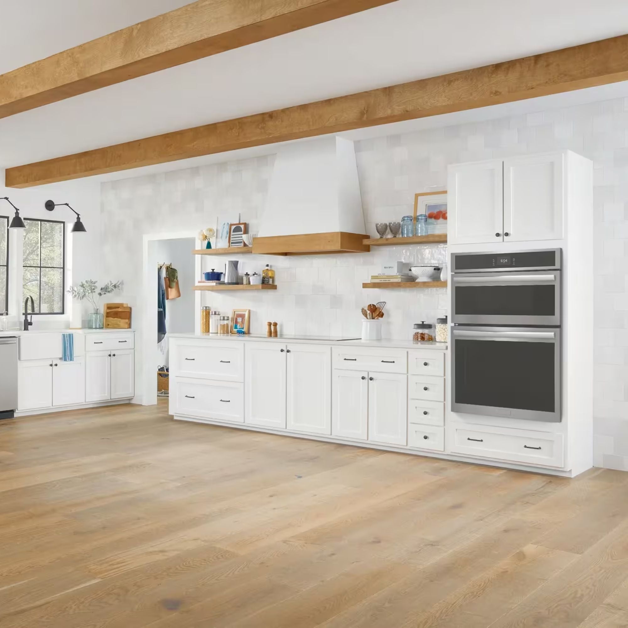 Frigidaire Gallery 30-inch stainless steel wall oven and microwave combination, showcasing the sleek appliance design.