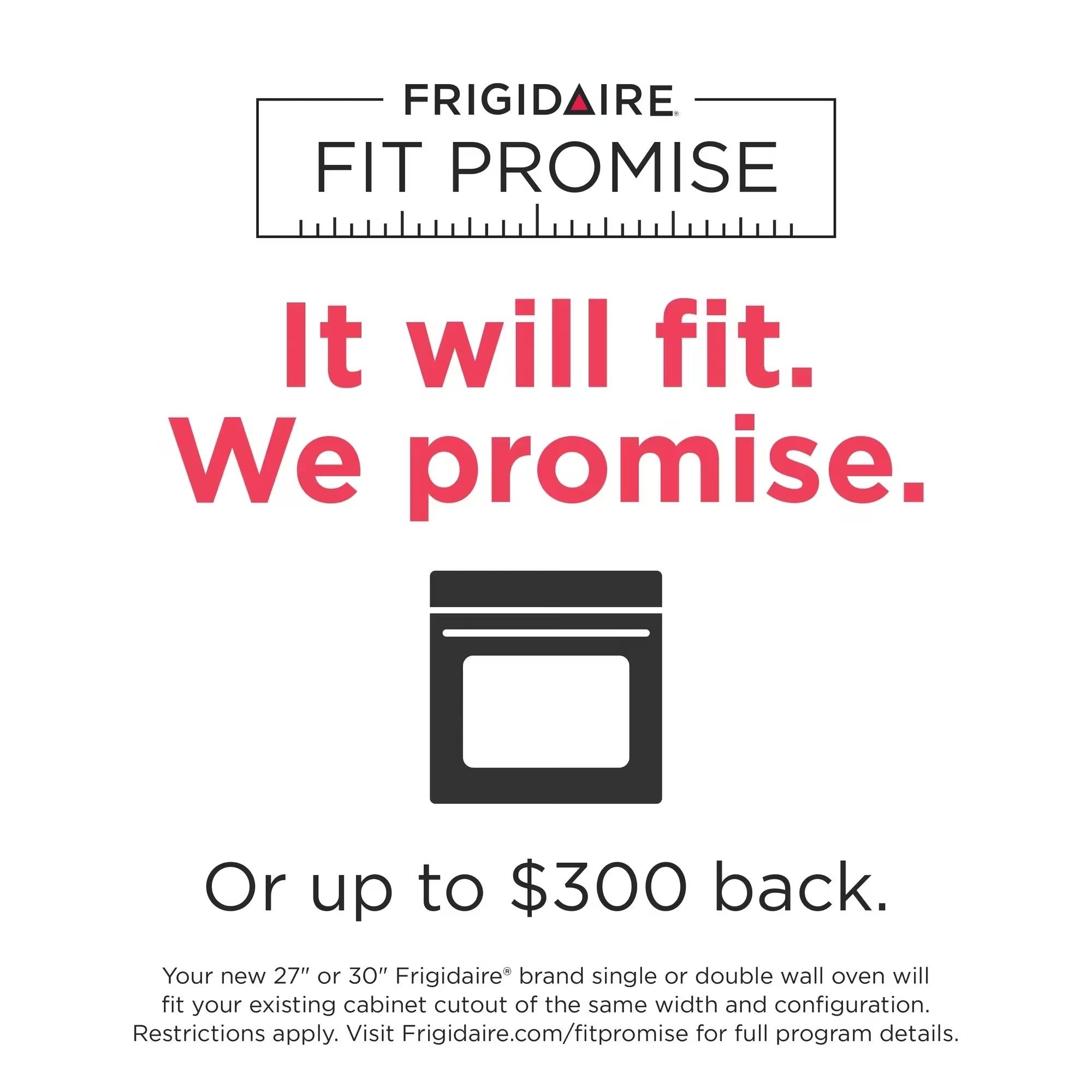 Frigidaire Gallery 30-inch stainless steel wall oven and microwave combo, featuring a digital display and stone-baked pizza function.