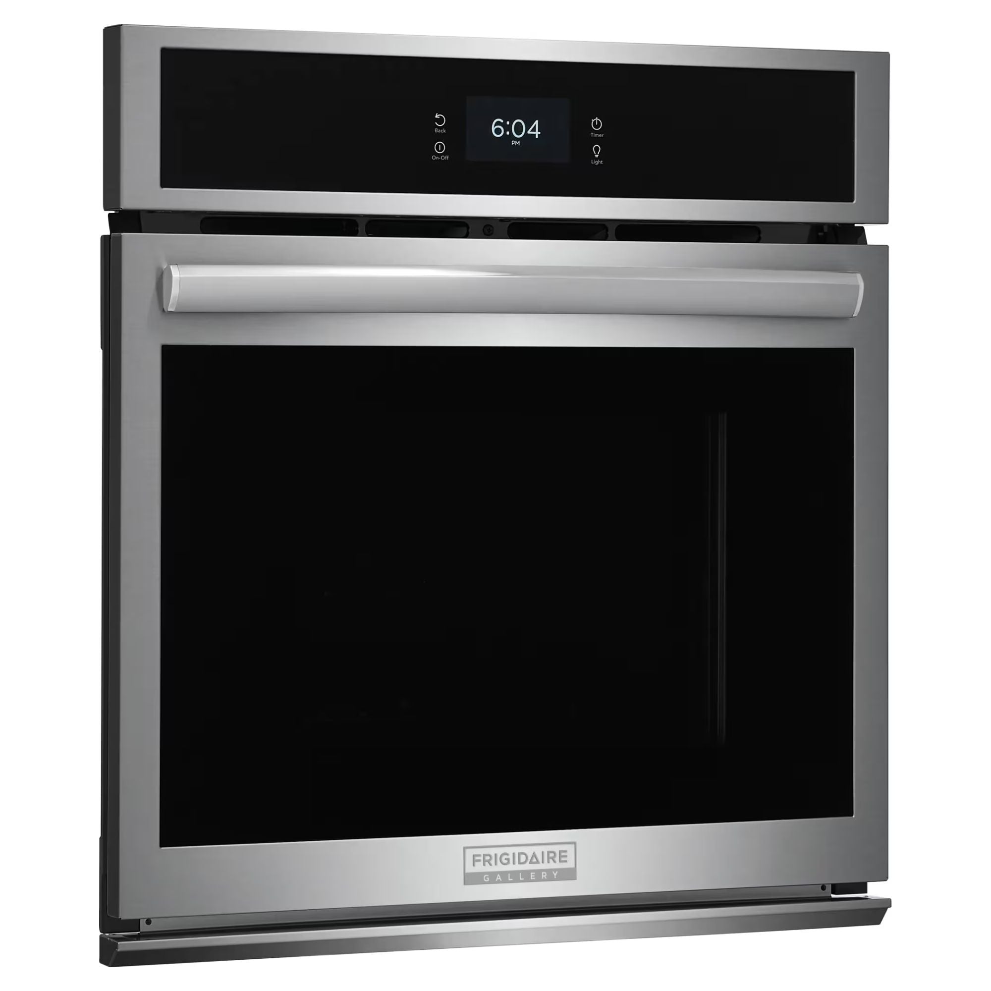 Frigidaire Gallery 27-inch stainless steel single electric wall oven with total convection and digital controls.