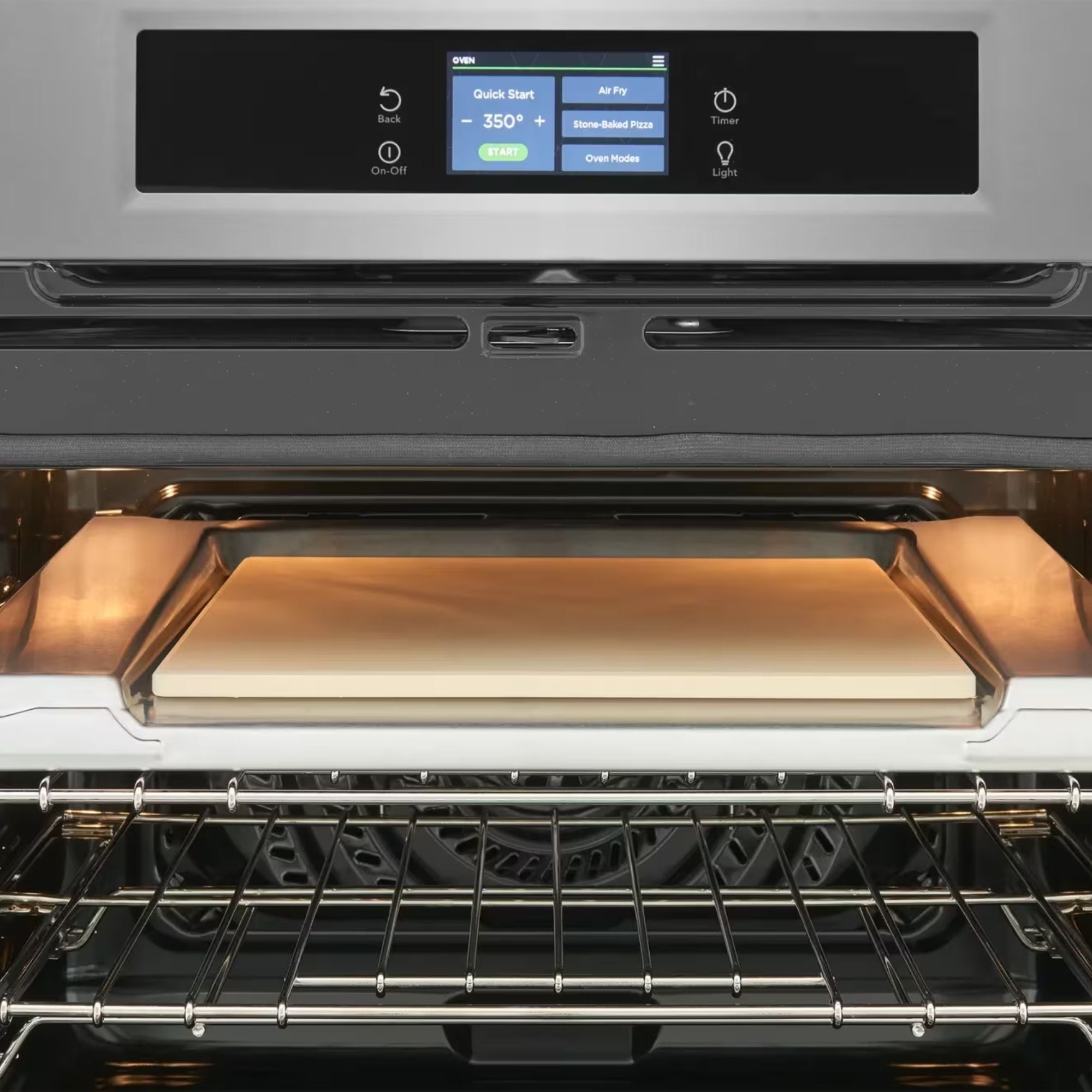 Frigidaire Gallery 30-inch stainless steel single electric wall oven with total convection cooking, digital controls, and sleek design.