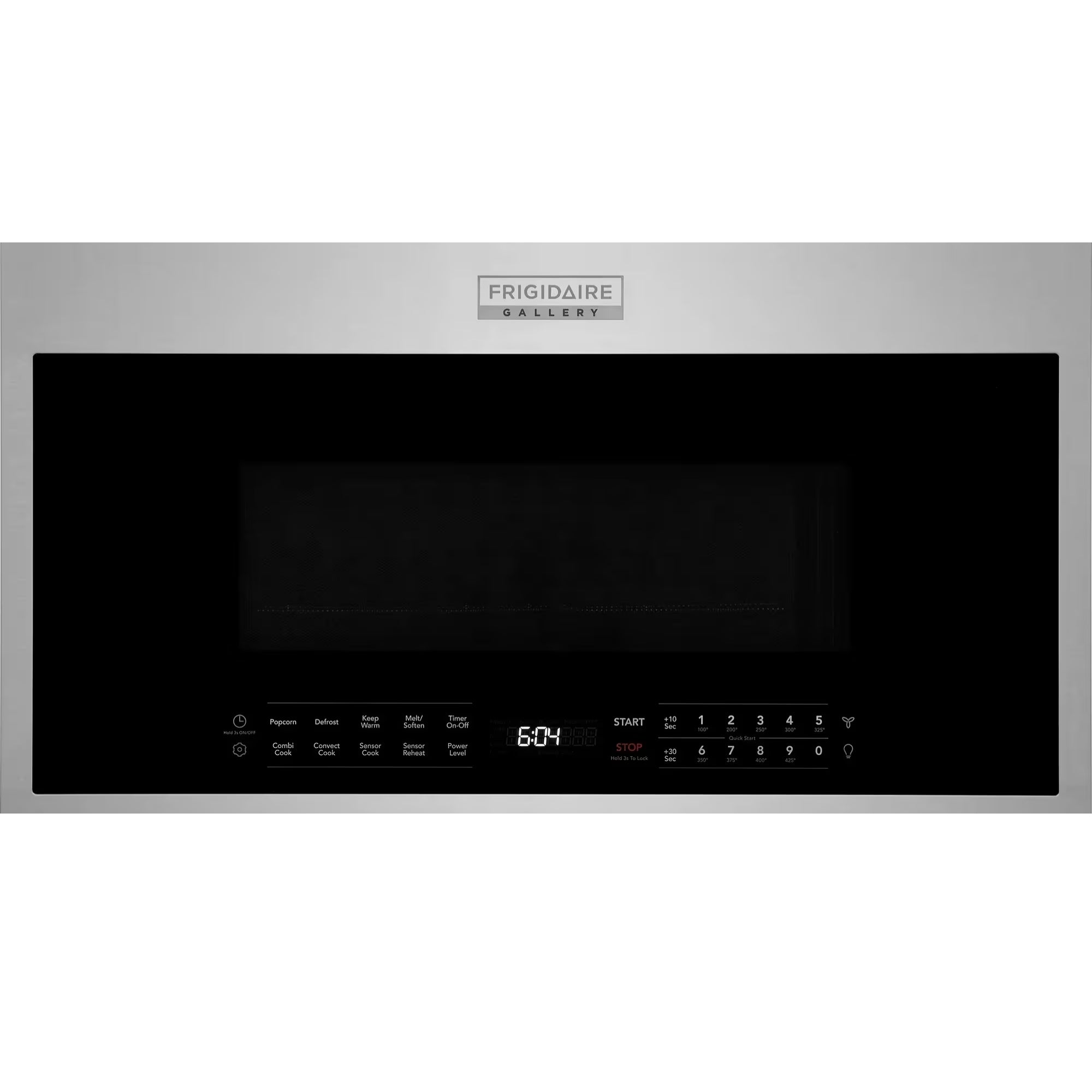 Frigidaire Gallery GMOS196CAF stainless steel over-the-range convection microwave oven with digital display and turntable.