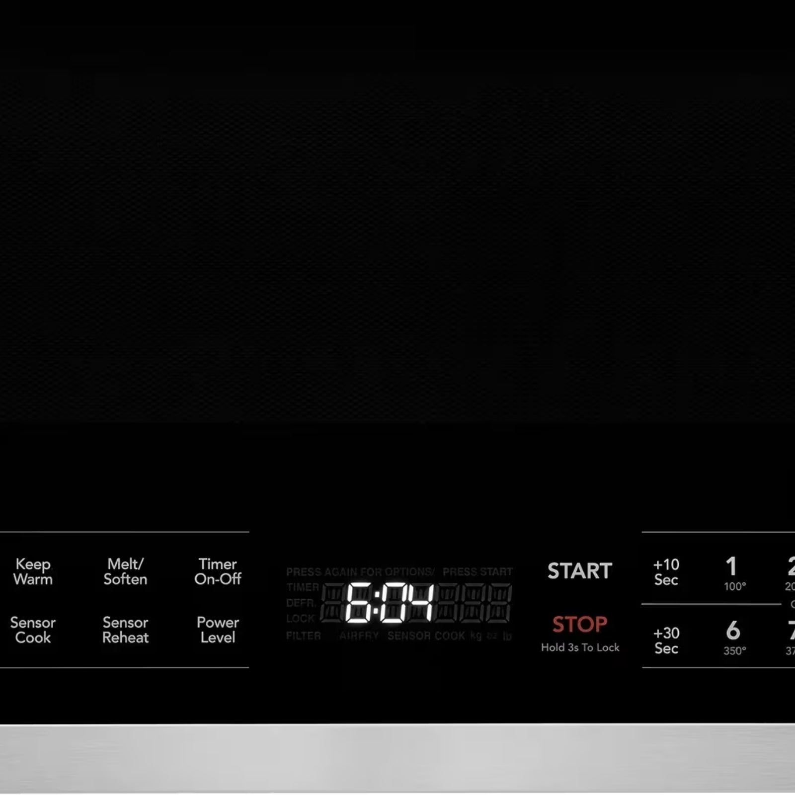 Frigidaire Gallery 1.9 cu ft stainless steel over-the-range convection microwave oven with digital display and control panel.