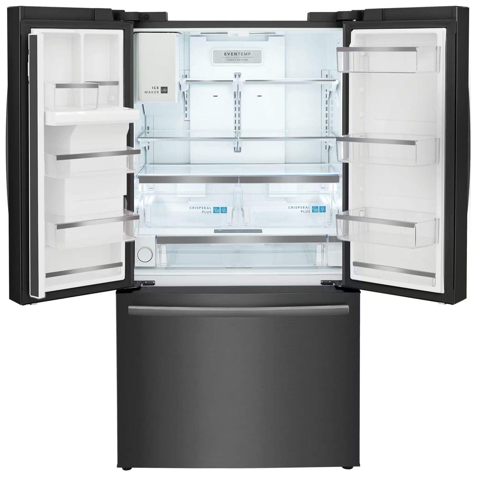 Frigidaire Gallery GRFC2353AD 36 inch 23 Cu. Ft. Counter-Depth French Door Refrigerator Black Stainless Steel