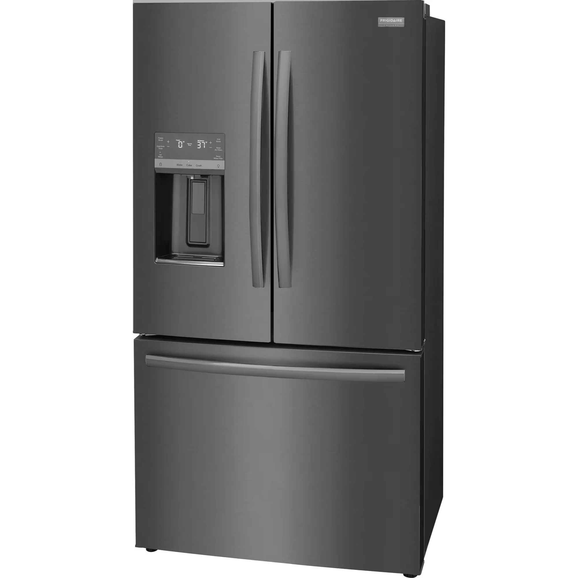 Frigidaire Gallery GRFC2353AD 36 inch 23 Cu. Ft. Counter-Depth French Door Refrigerator Black Stainless Steel