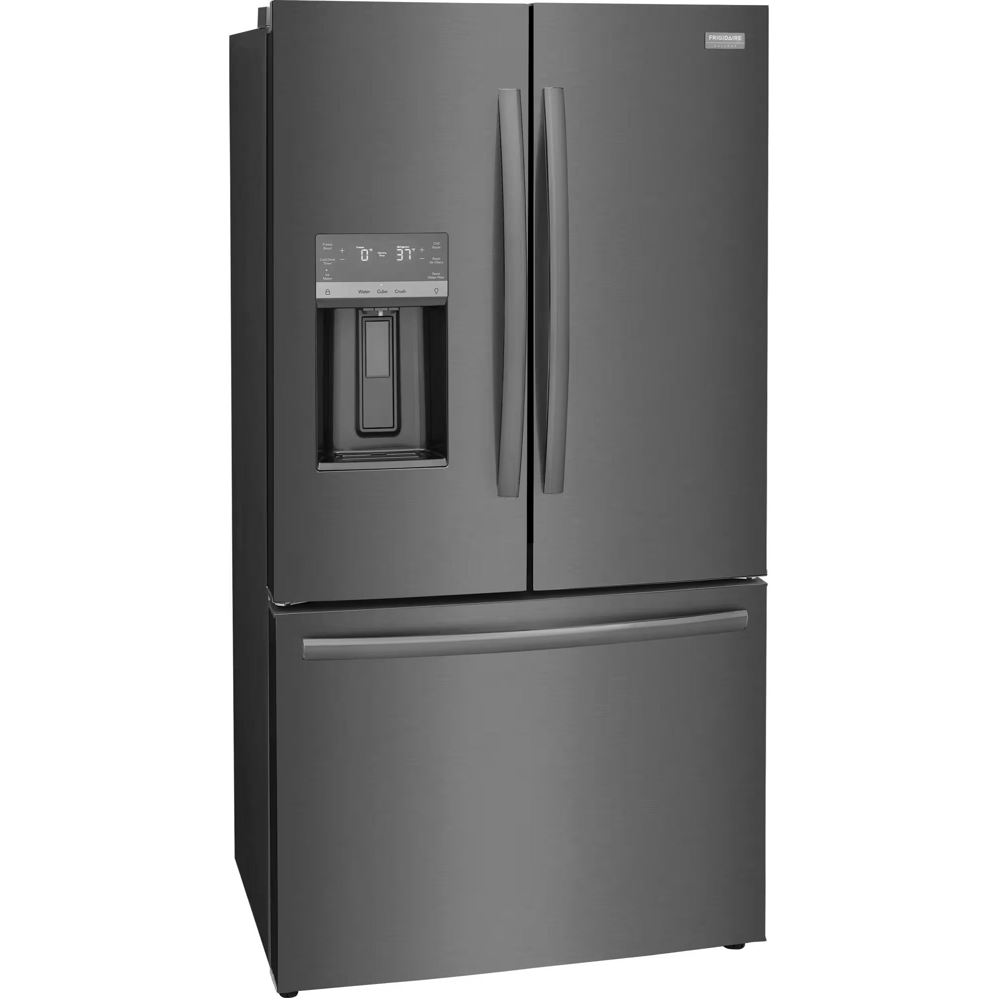 Frigidaire Gallery GRFC2353AD 36 inch 23 Cu. Ft. Counter-Depth French Door Refrigerator Black Stainless Steel