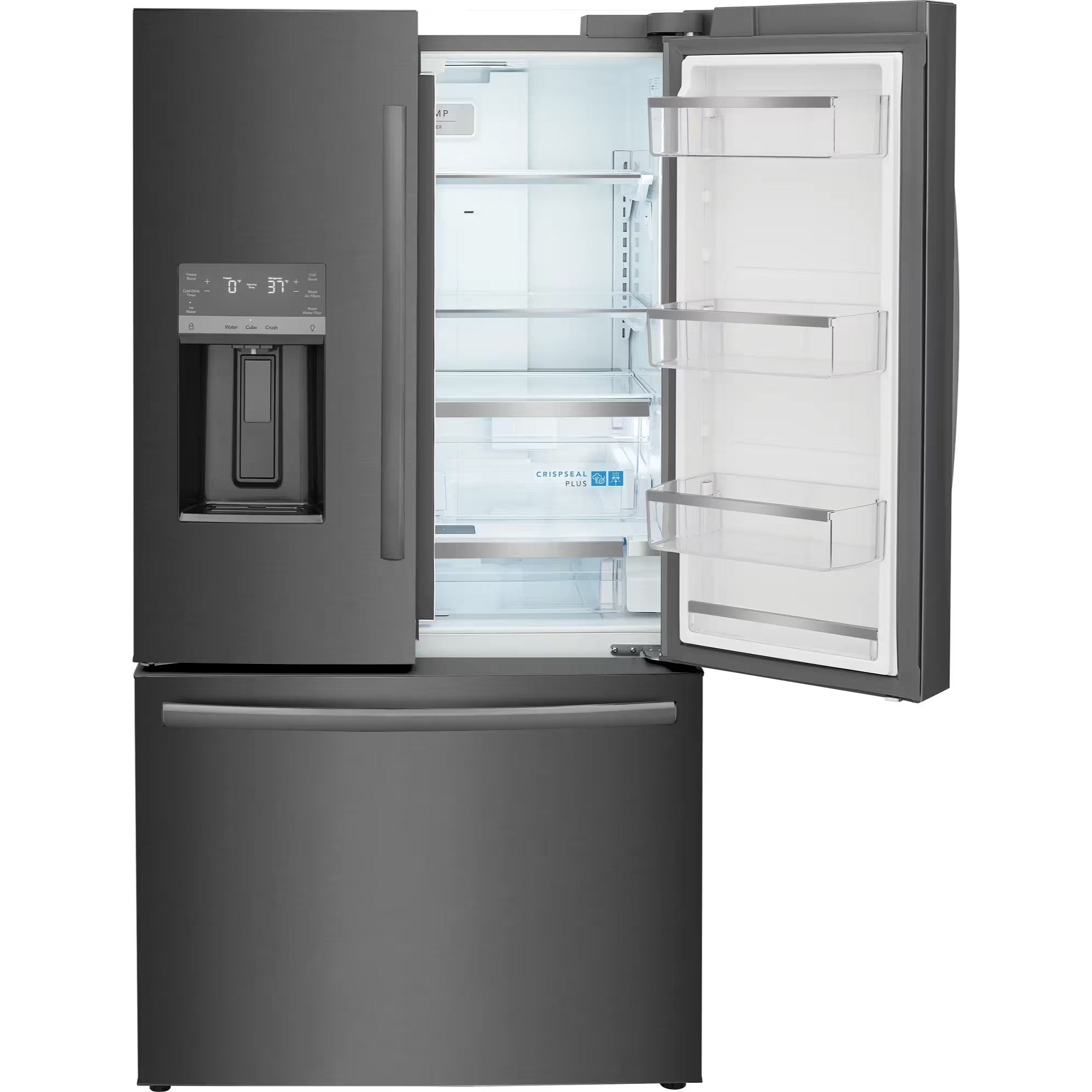 Frigidaire Gallery GRFC2353AD 36 inch 23 Cu. Ft. Counter-Depth French Door Refrigerator Black Stainless Steel