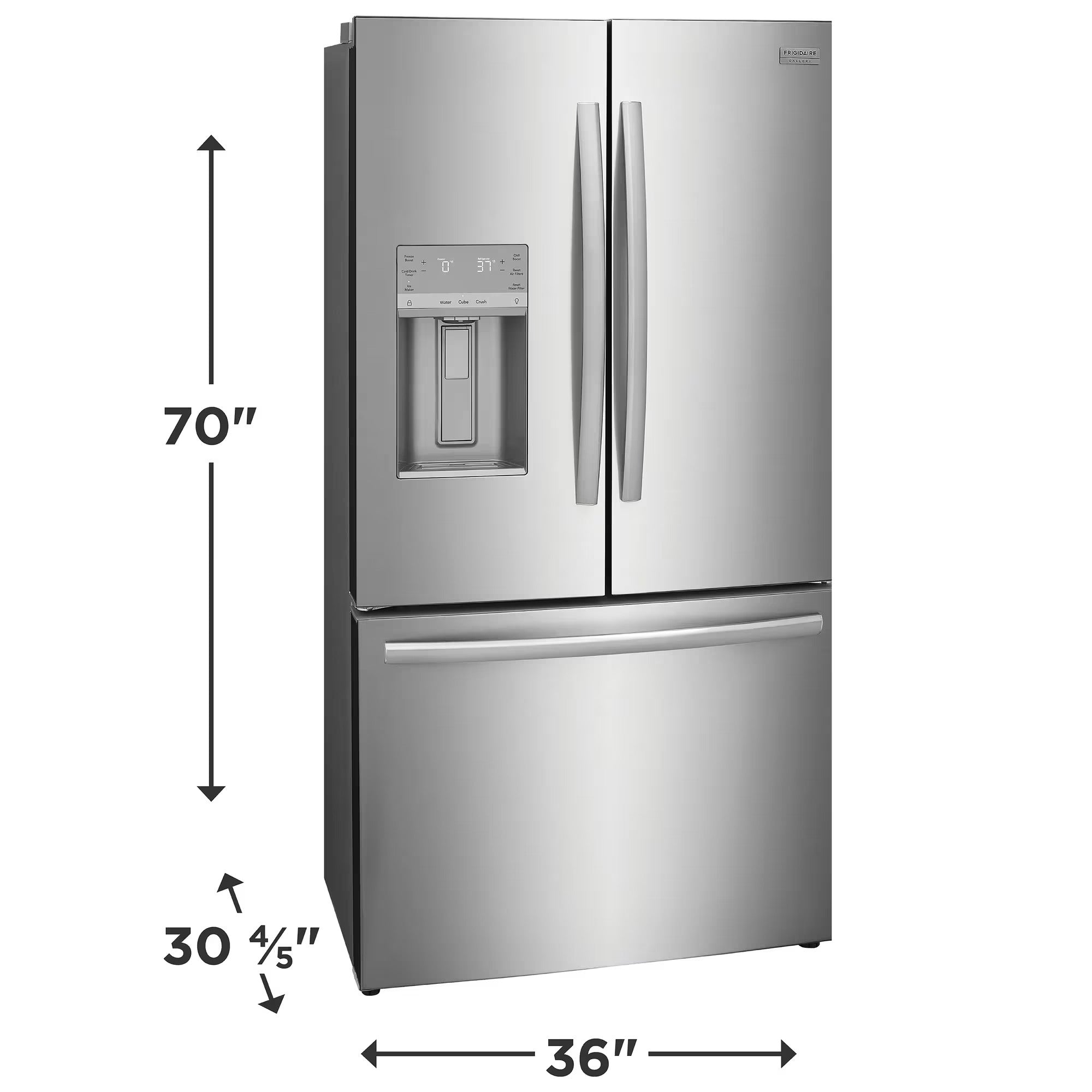 Frigidaire Gallery GRFC2353AF 36 inch 23 Cu. Ft. Counter-Depth French Door Refrigerator