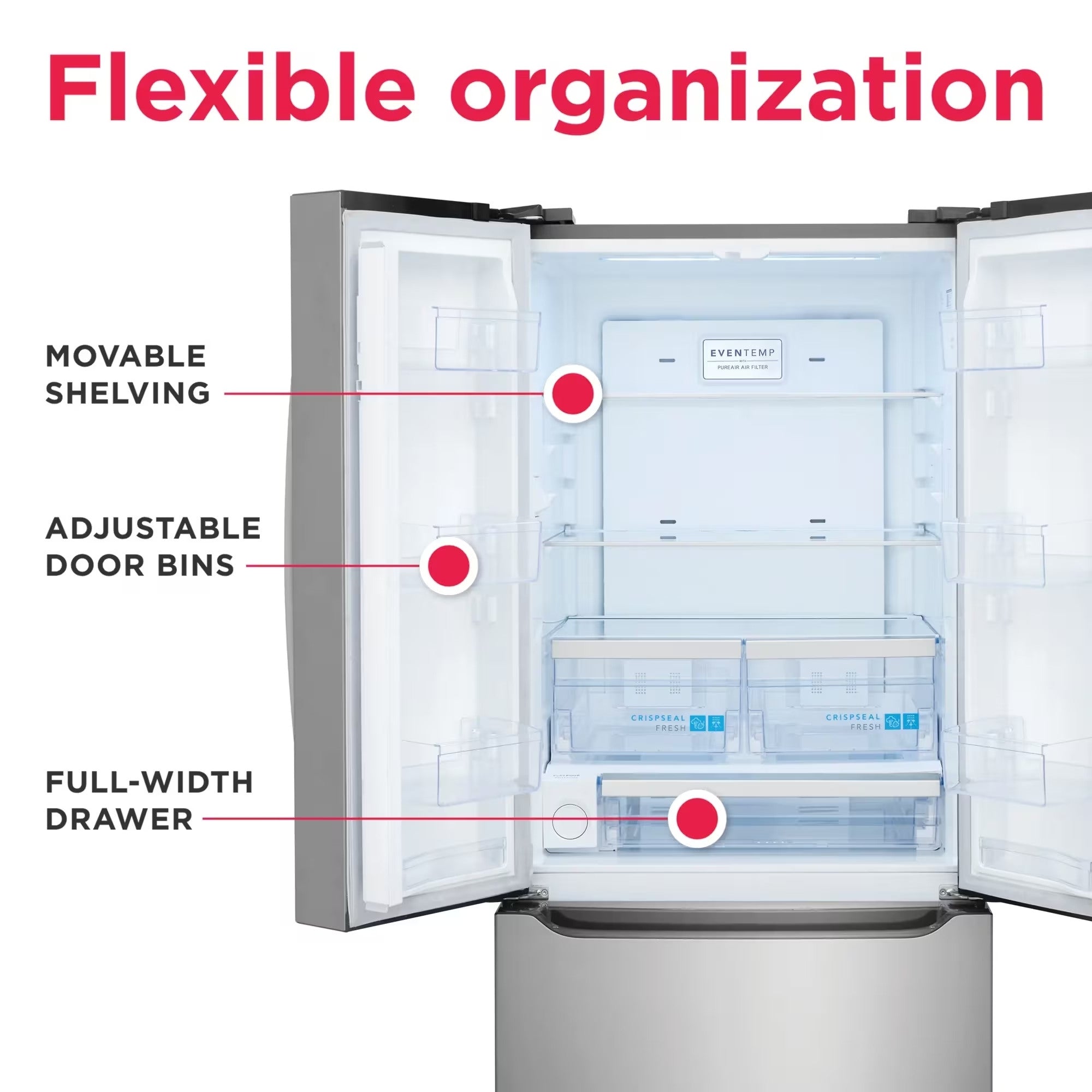 Frigidaire Gallery GRFN2023AF 30 inch 20 Cu. Ft. French Door Refrigerator