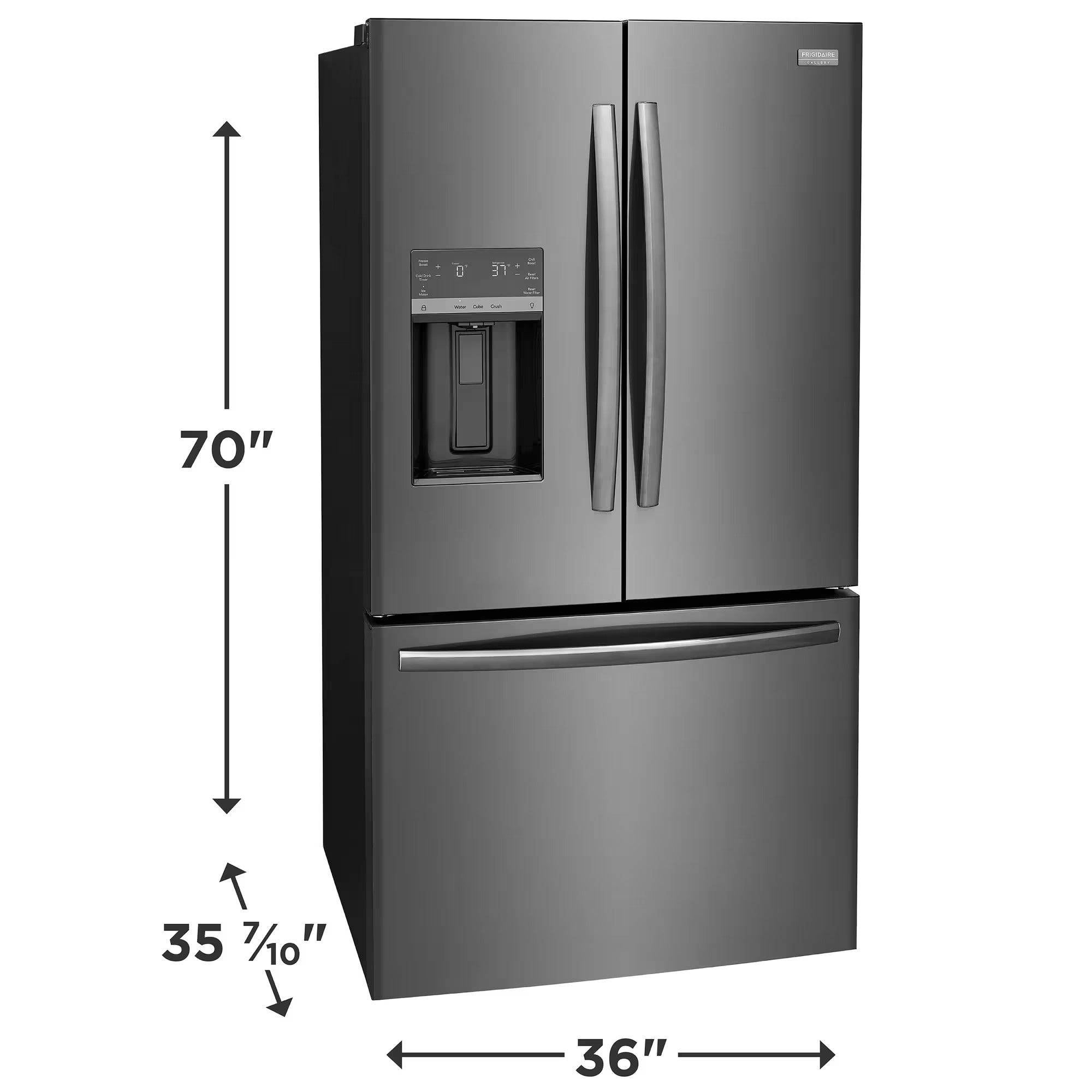 Frigidaire Gallery GRFS2853AD 36 inch 28 Cu. Ft. French Door Refrigerator