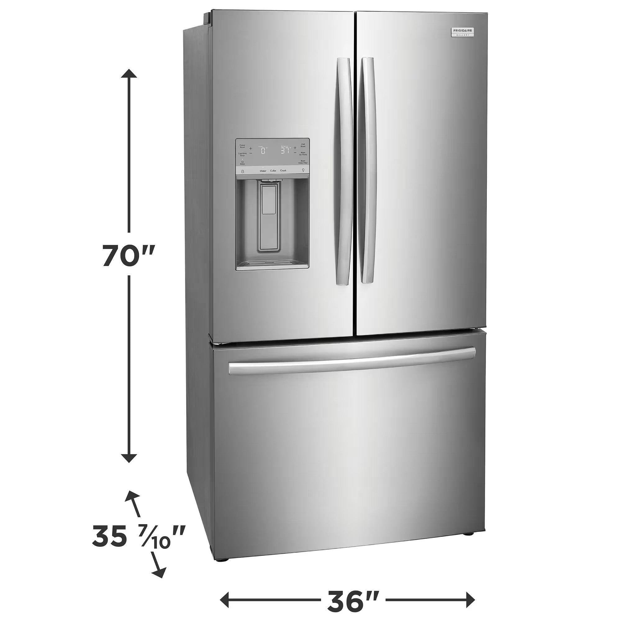 Frigidaire Gallery GRFS2853AF 36 inch 28 Cu. Ft. French Door Refrigerator