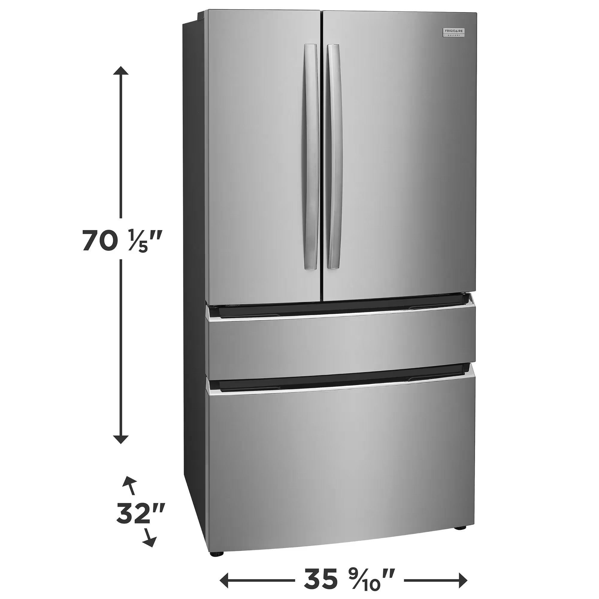 Frigidaire Gallery GRMG2272CF 36 inch 22 Cu. Ft. 4-door French Door Refrigerator