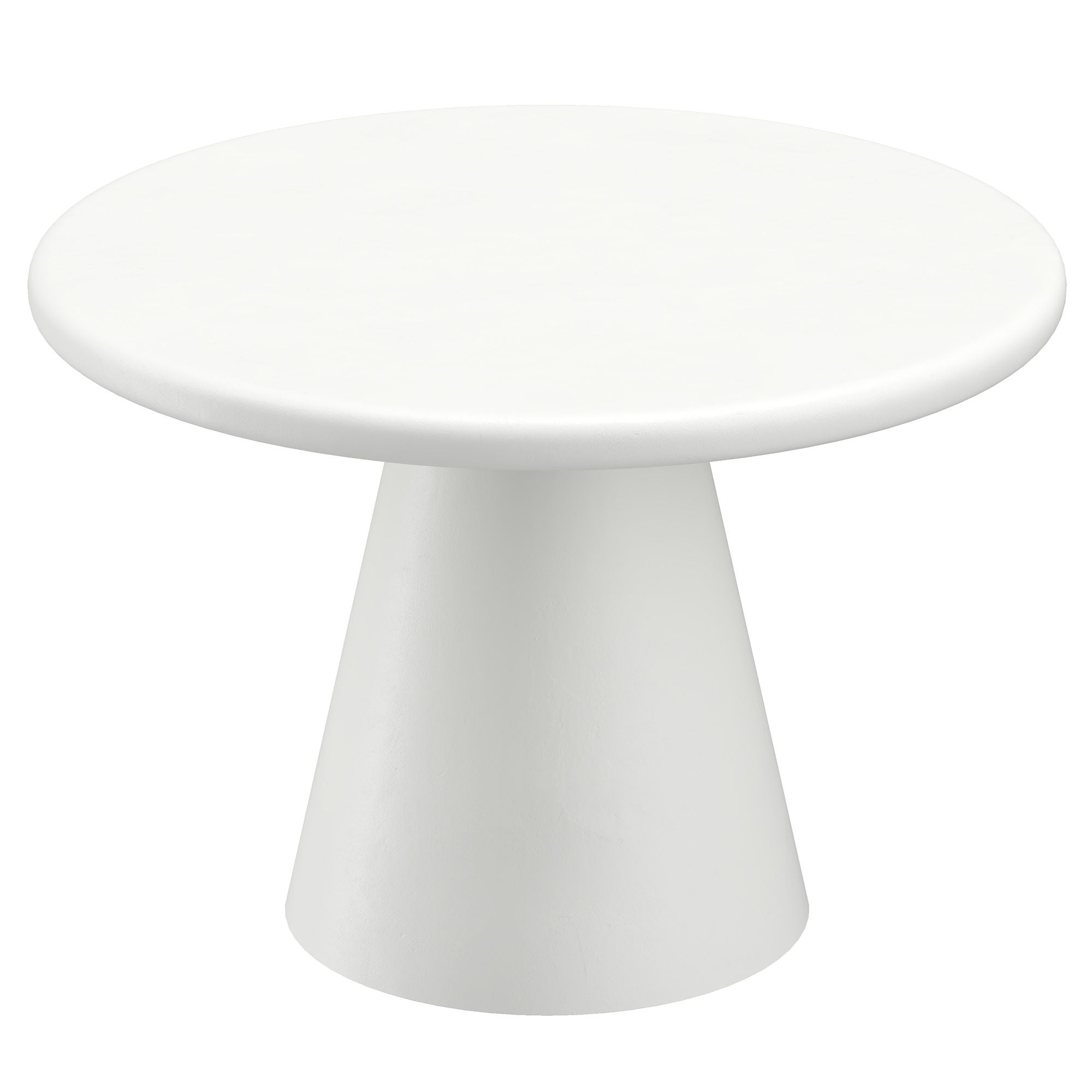 Galio 47" Round Dining Table White Cement Finish