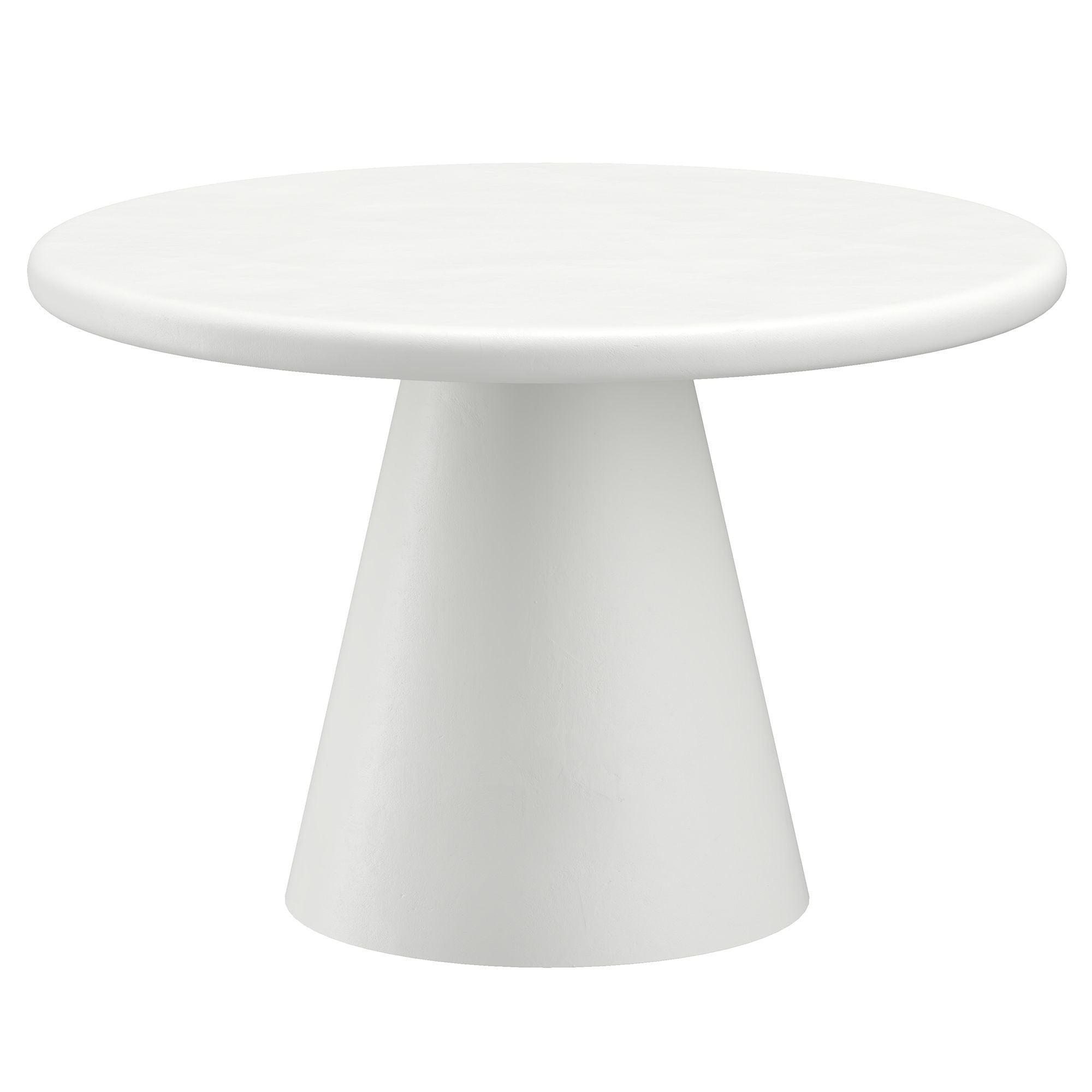 Galio 47" Round Dining Table White Cement Finish