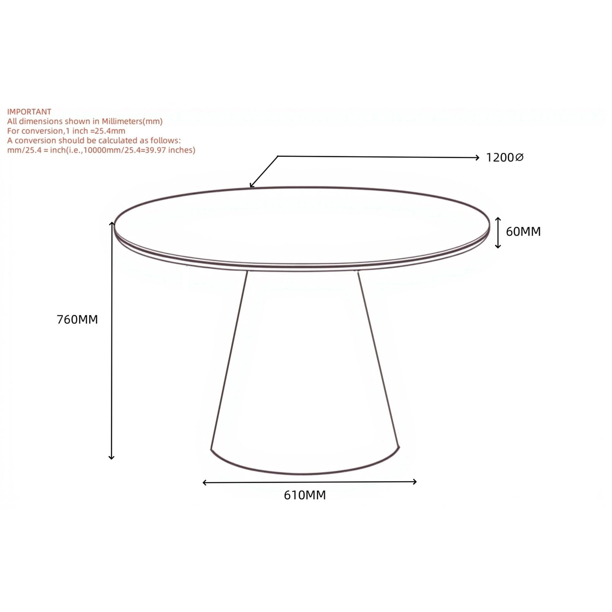 Galio 47" Round Dining Table White Cement Finish