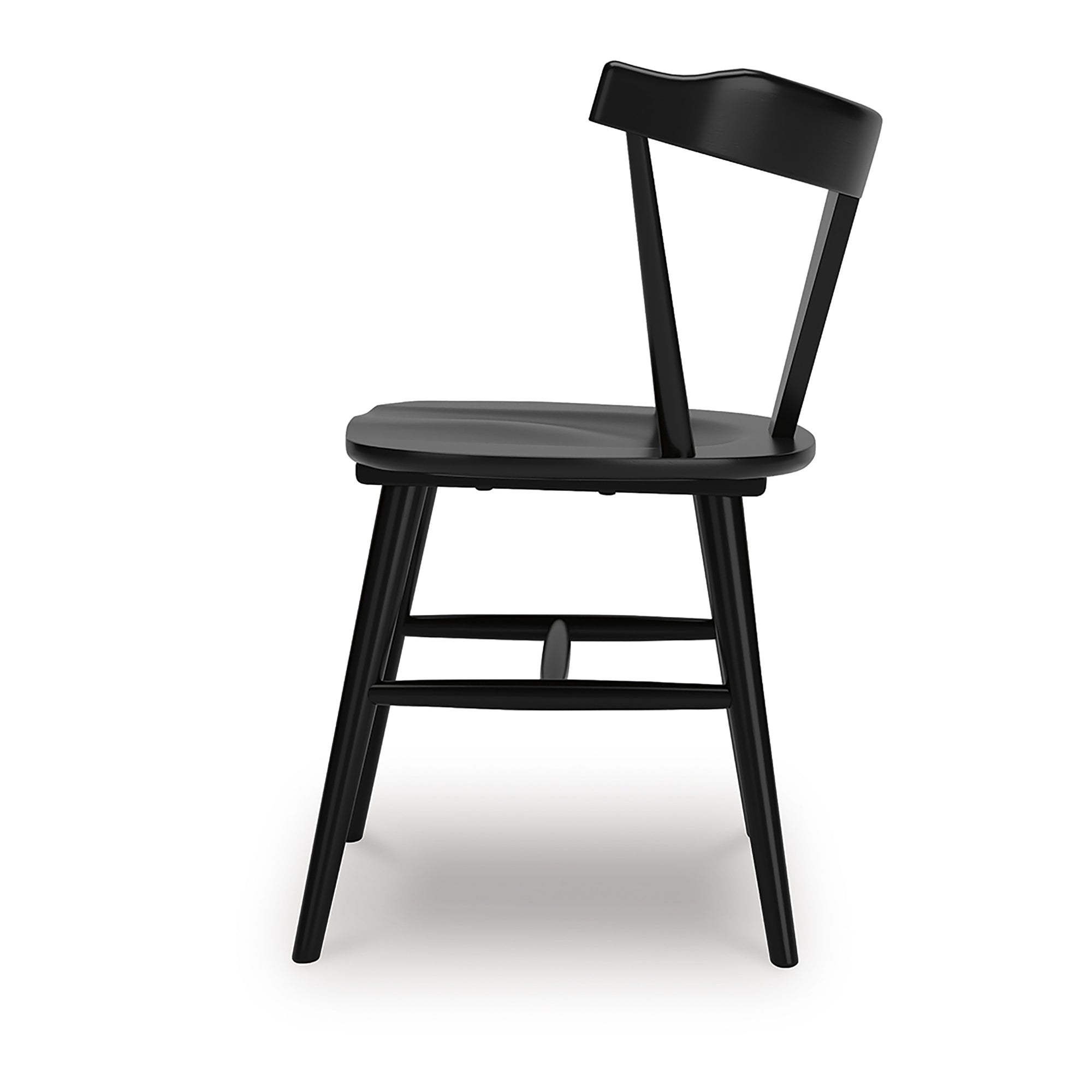 Pair of Signature Ashley Gretlynn dining room side chairs with upholstered seats and wooden legs, set of two.