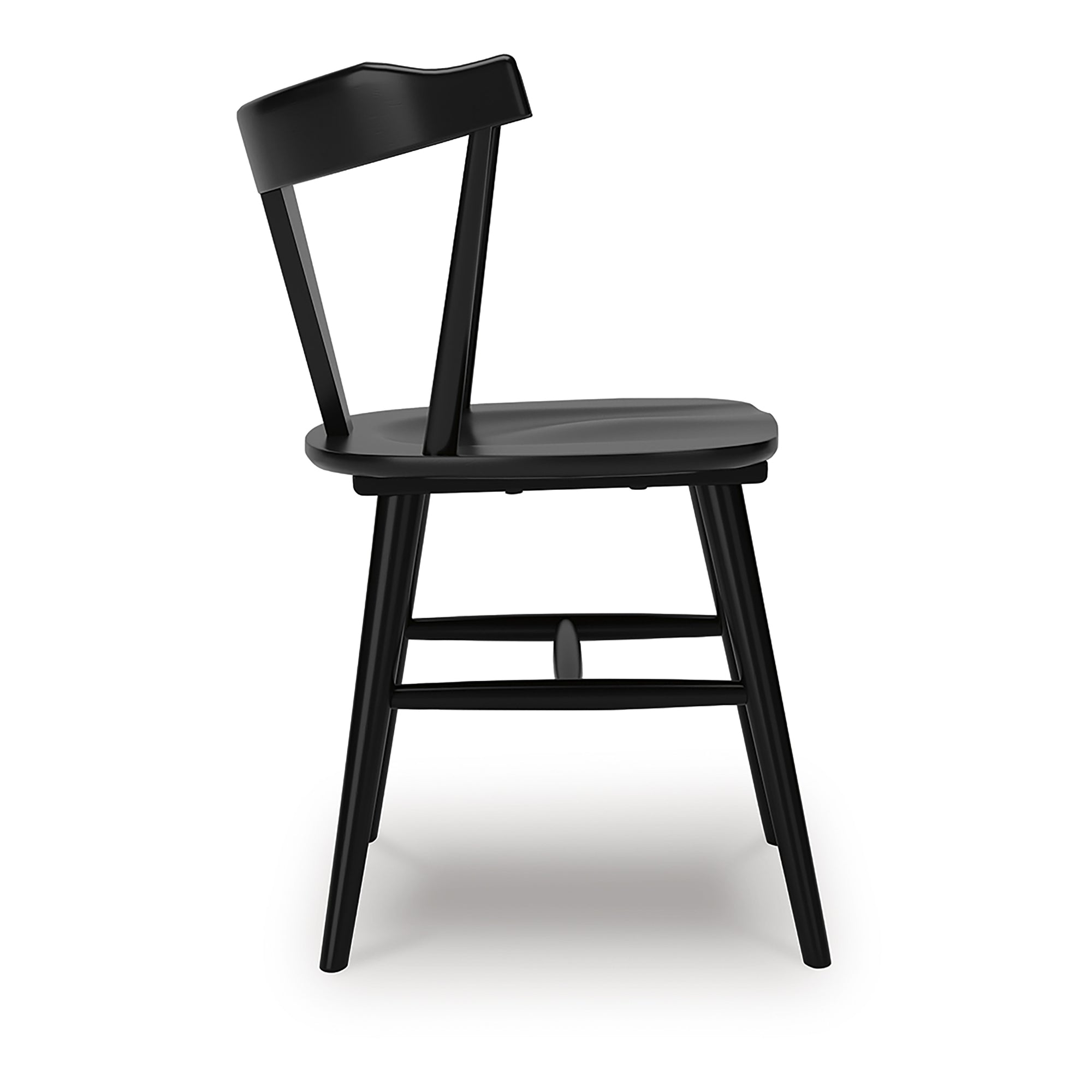 Two Ashley Gretlynn dining room side chairs with upholstered seats and wooden legs, set against a neutral background.