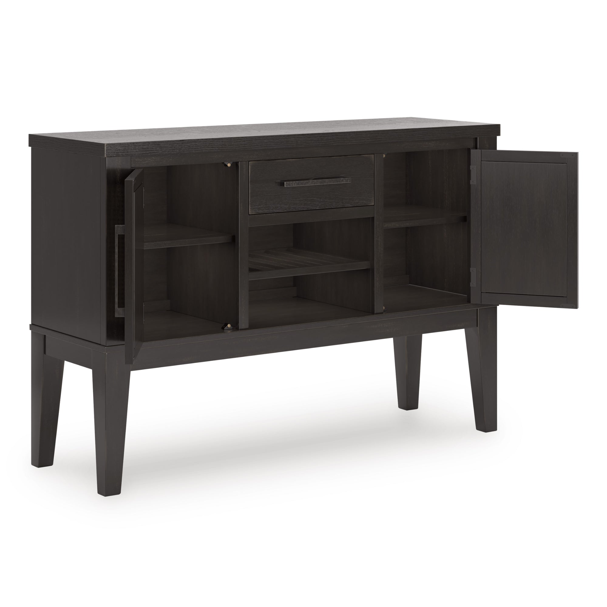 Large Galliden dining room server by Signature Ashley featuring wood finish, ample storage, and elegant design.