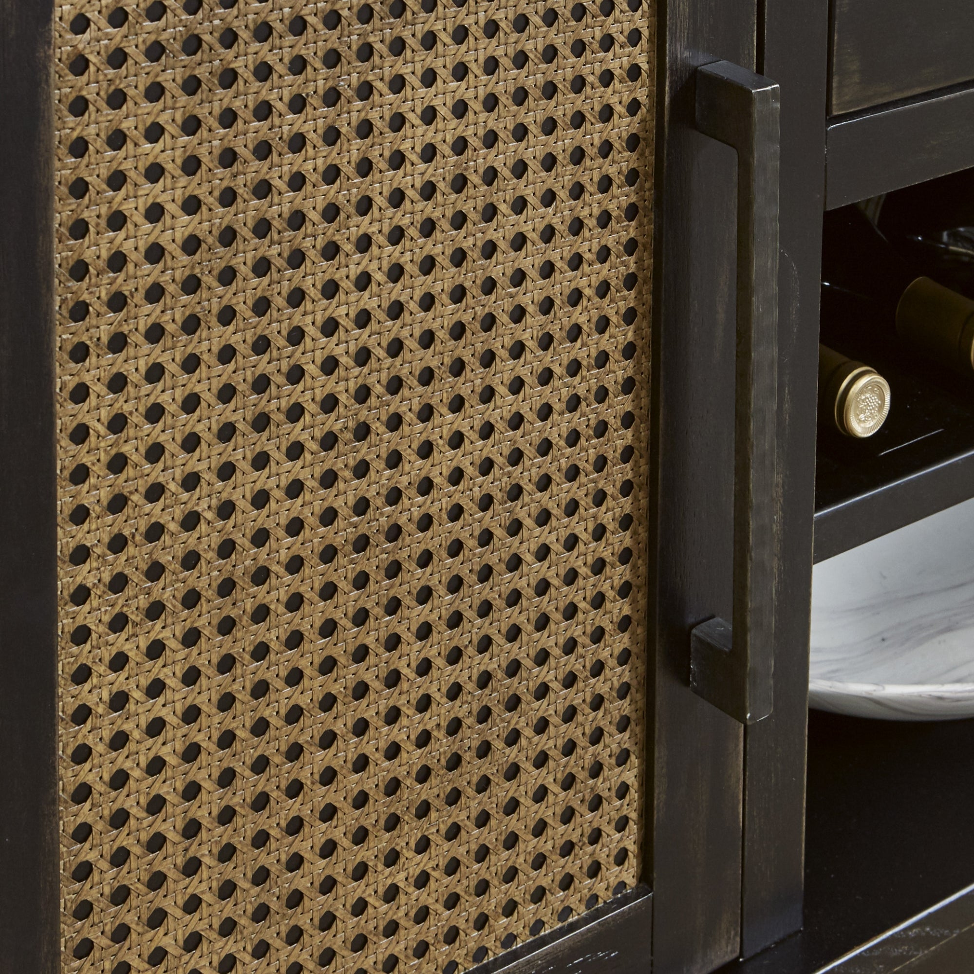 Large image of the Galliden Dining Room Server by Signature Ashley, showcasing its wooden finish and multiple storage compartments.