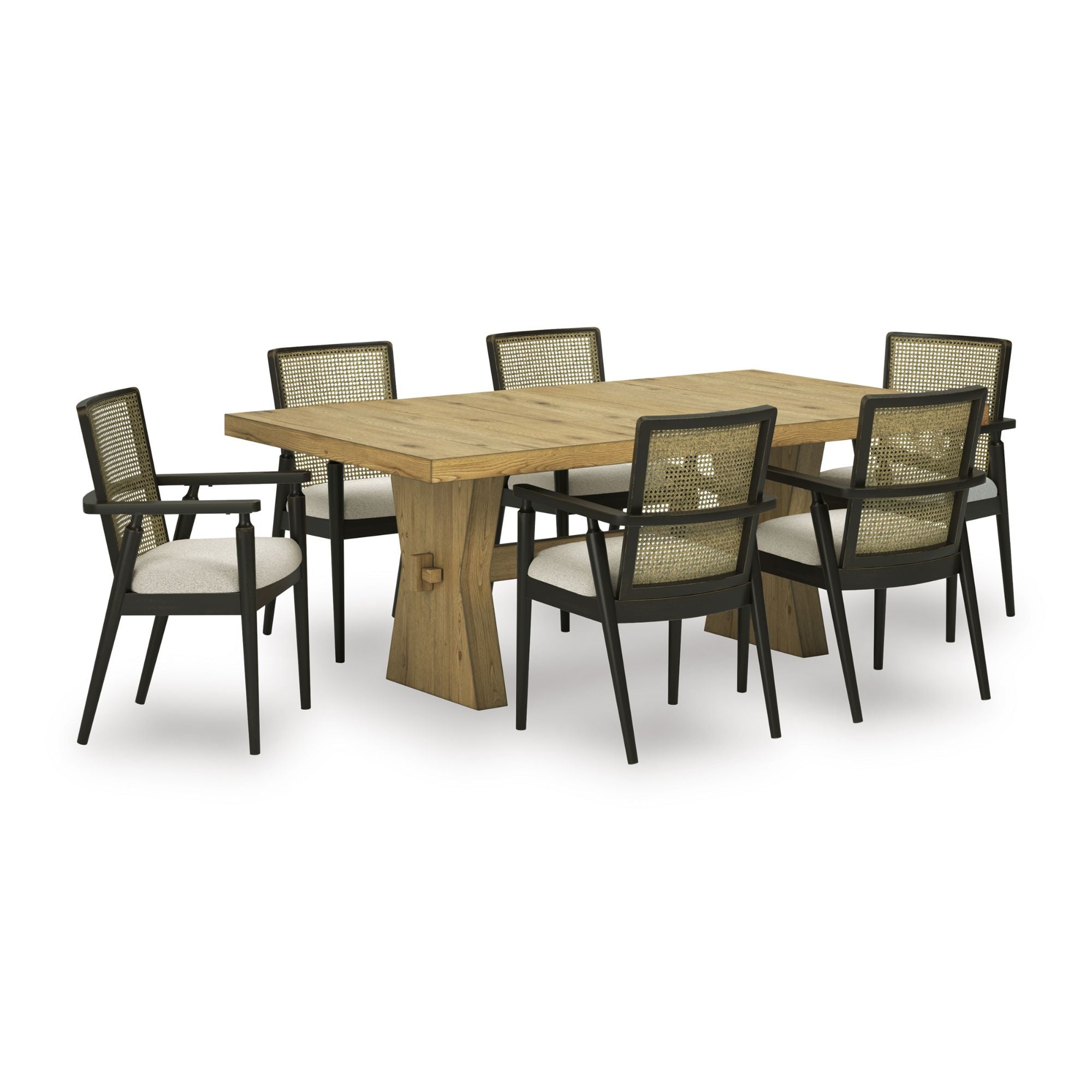 Rectangular Galliden dining table by Signature Ashley, showcasing a sleek wooden surface for kitchen and dining room use.