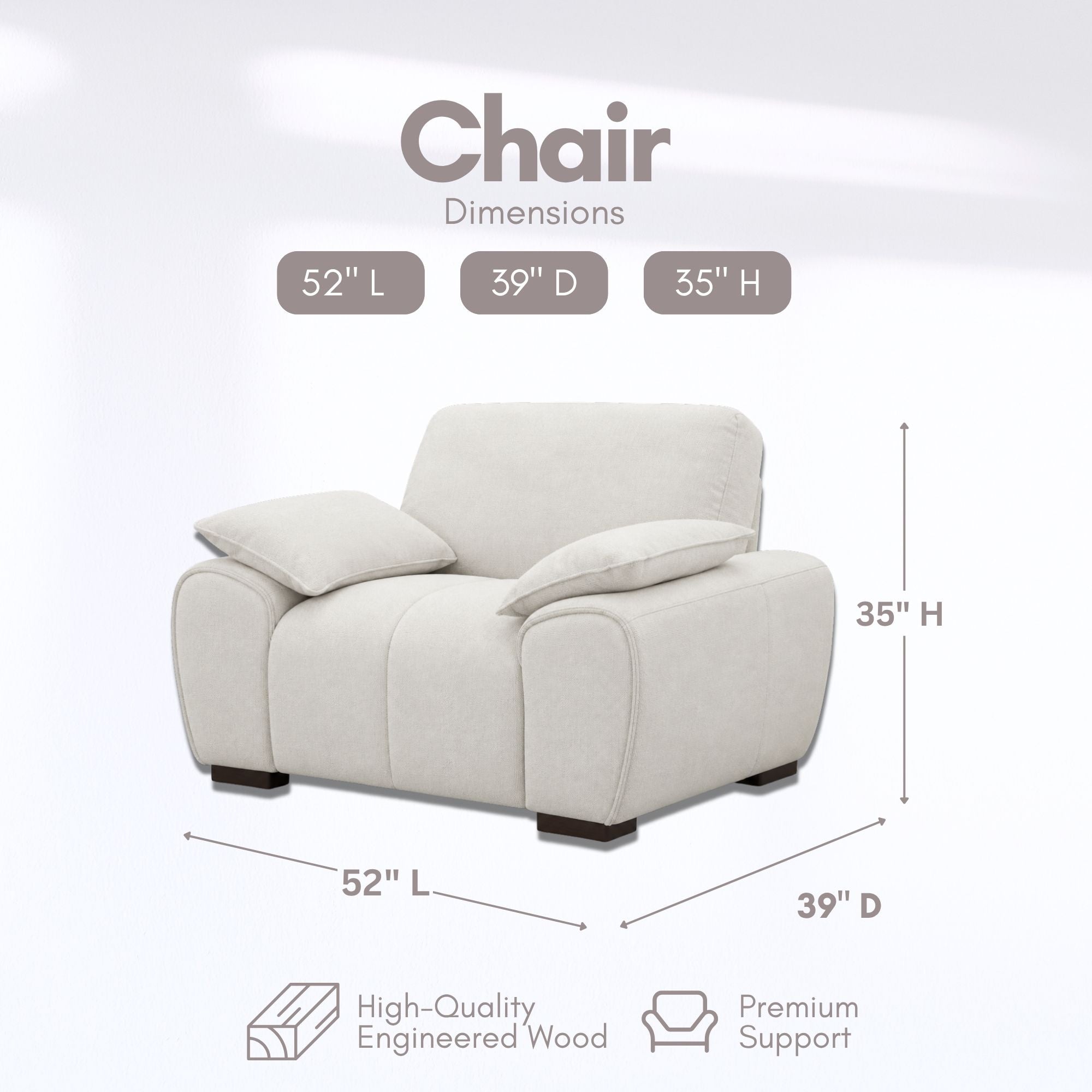 Canadian-made Madison Modern Sofa Chair