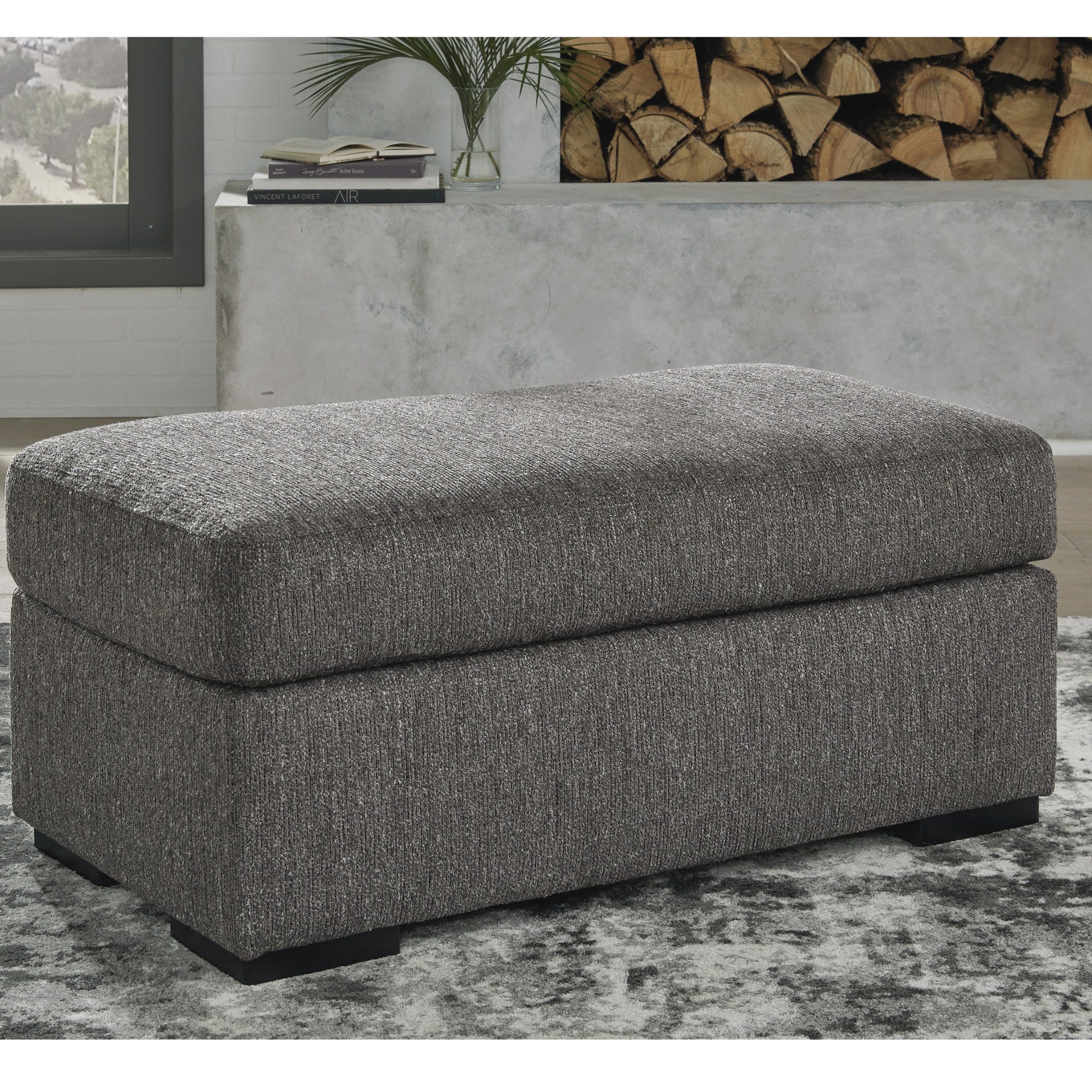 Gardiner Ottoman in Pewter