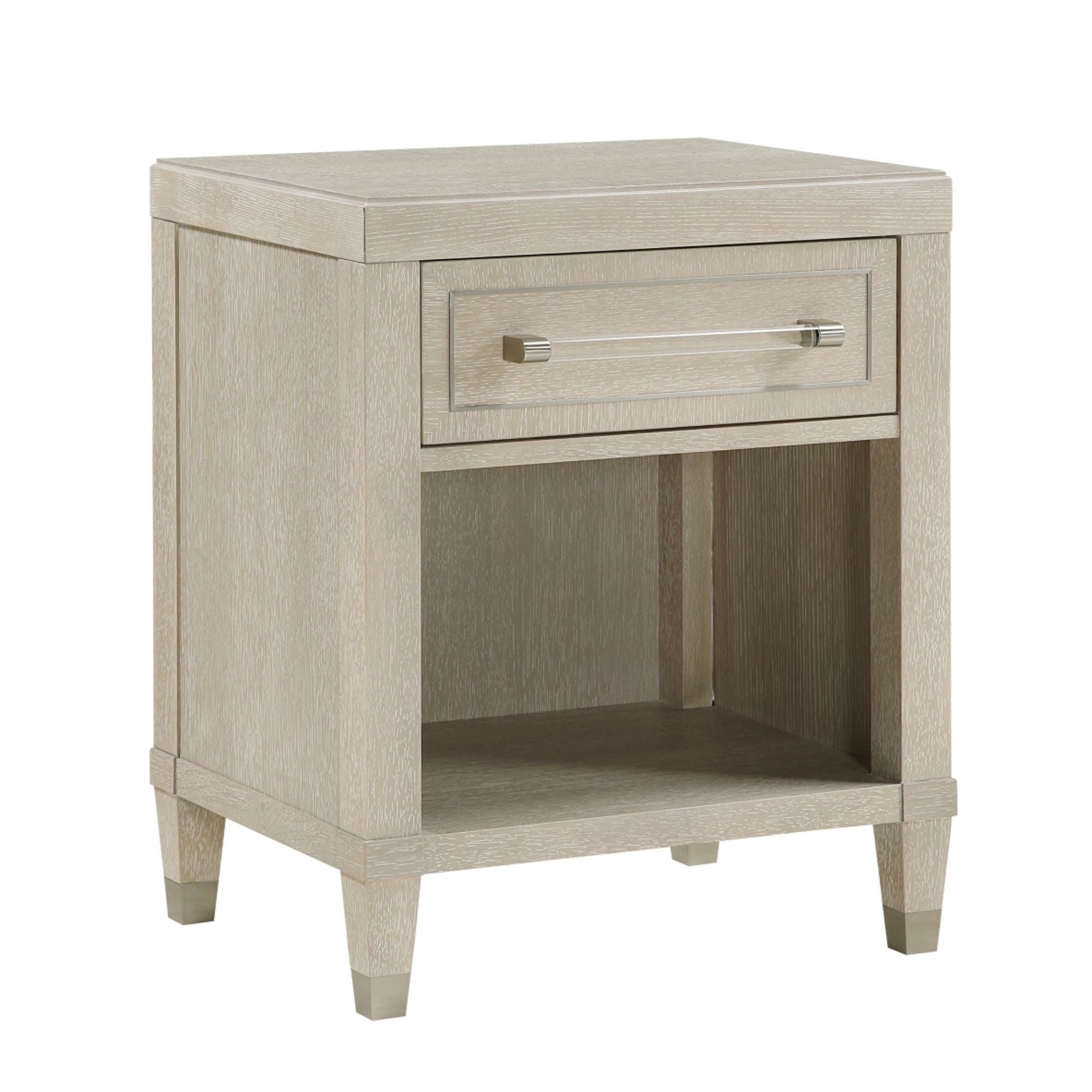 M.A.F Genoa platform bedroom set in ivory with bed frame and matching furniture, stylish and modern bedroom furniture design