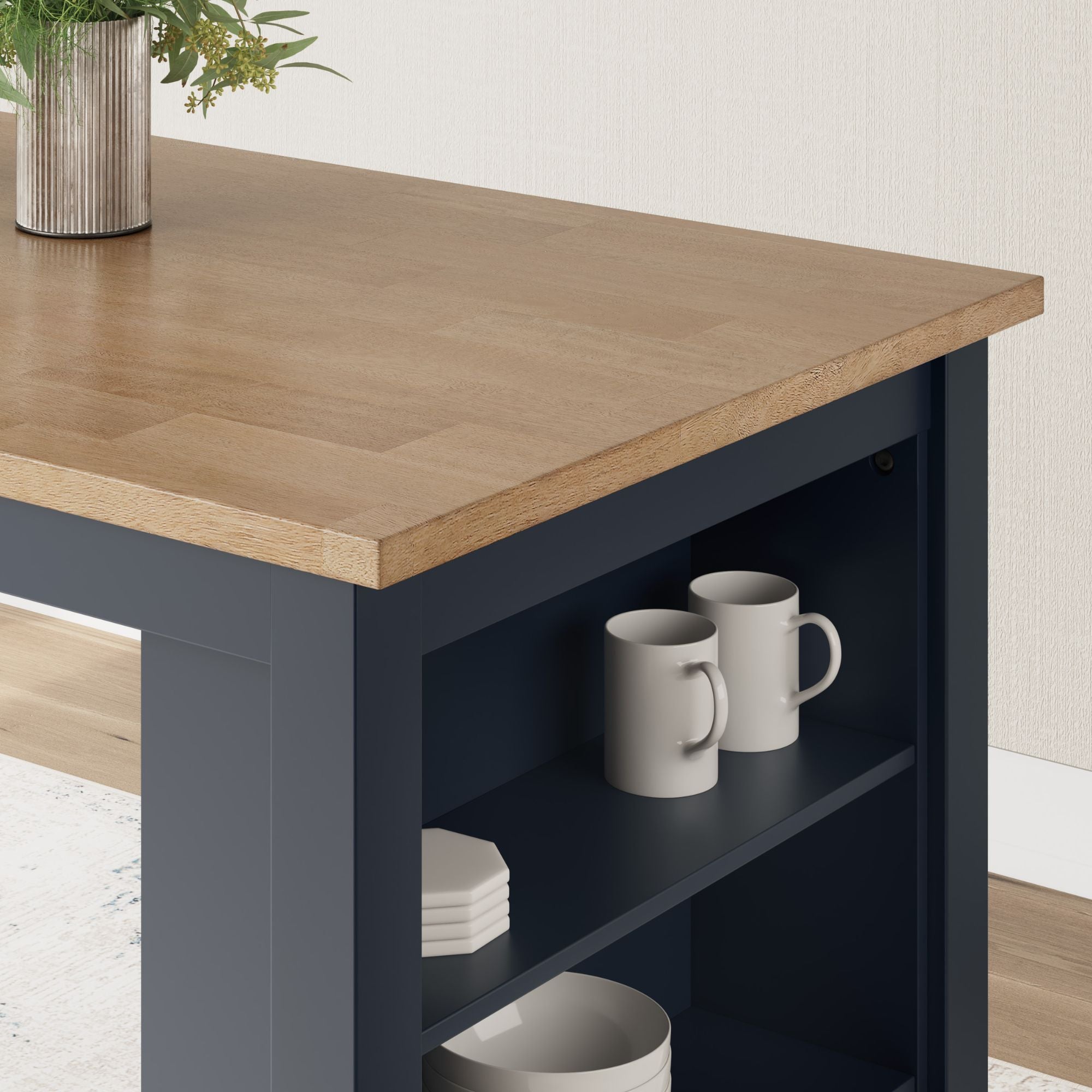 Gesthaven RECT Dining Counter Table in Natural/Blue