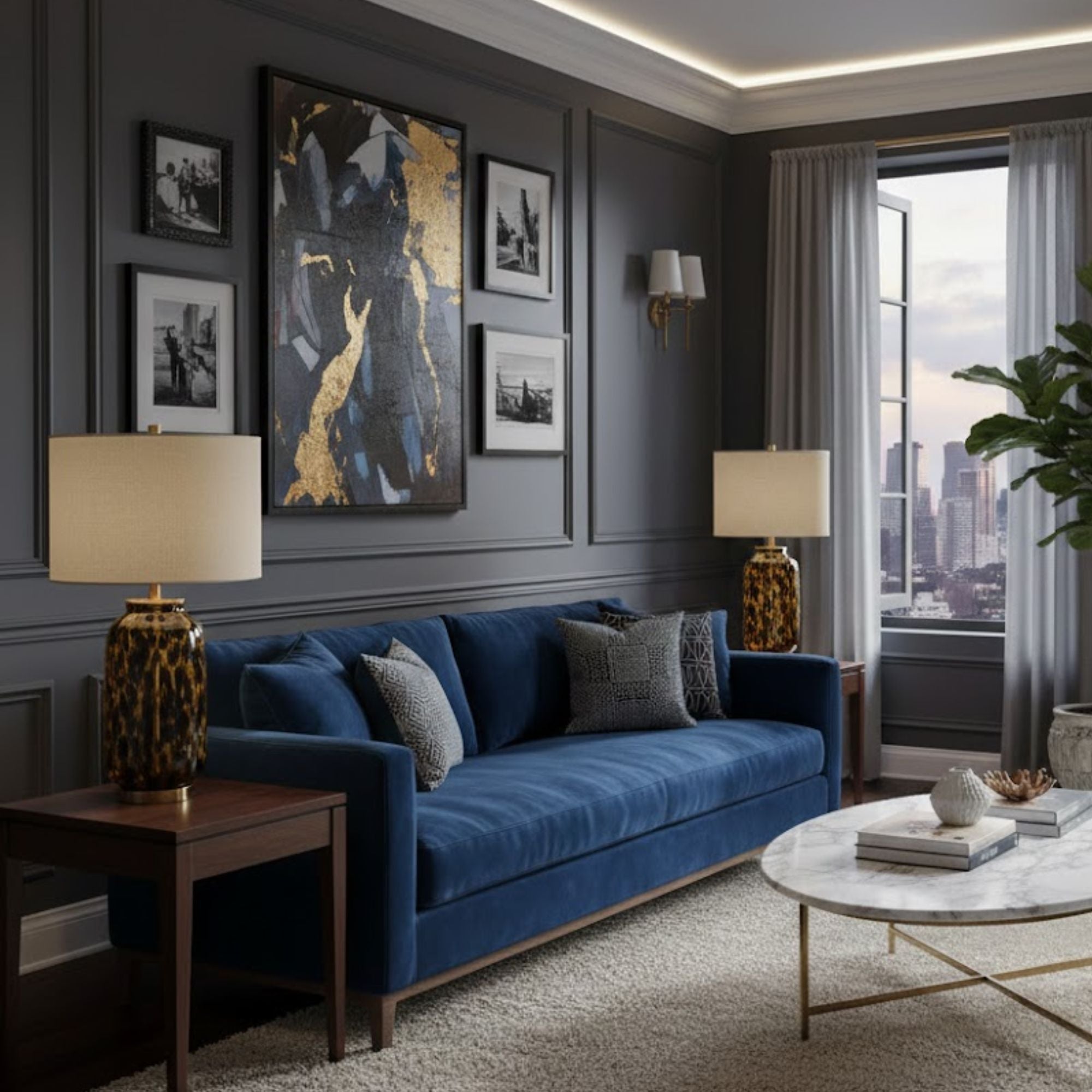 Tortoise Glass Table Lamp