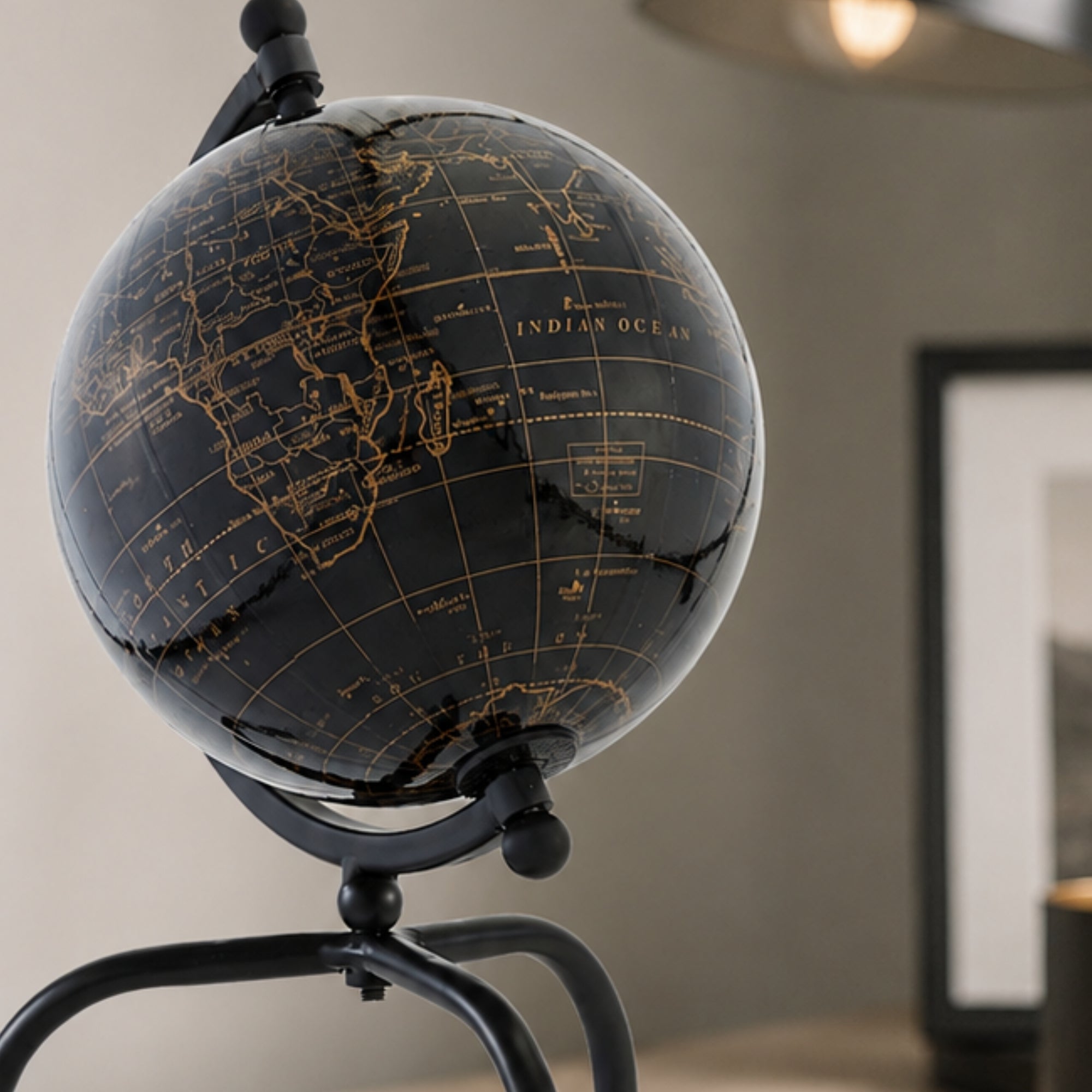 Black Globe Table Decor