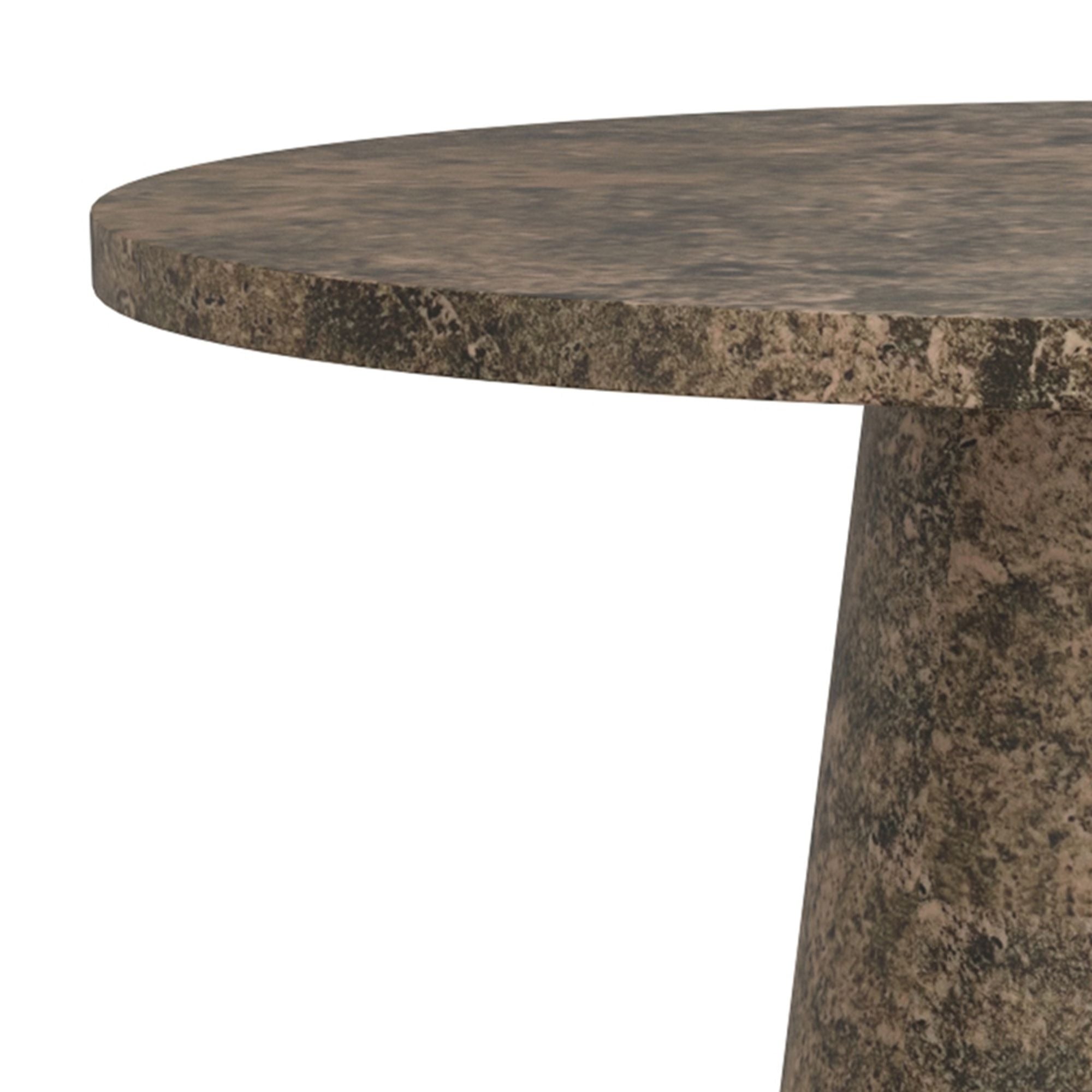 Godiva 48" Round Pedestal Dining Table Faux Grey Stone