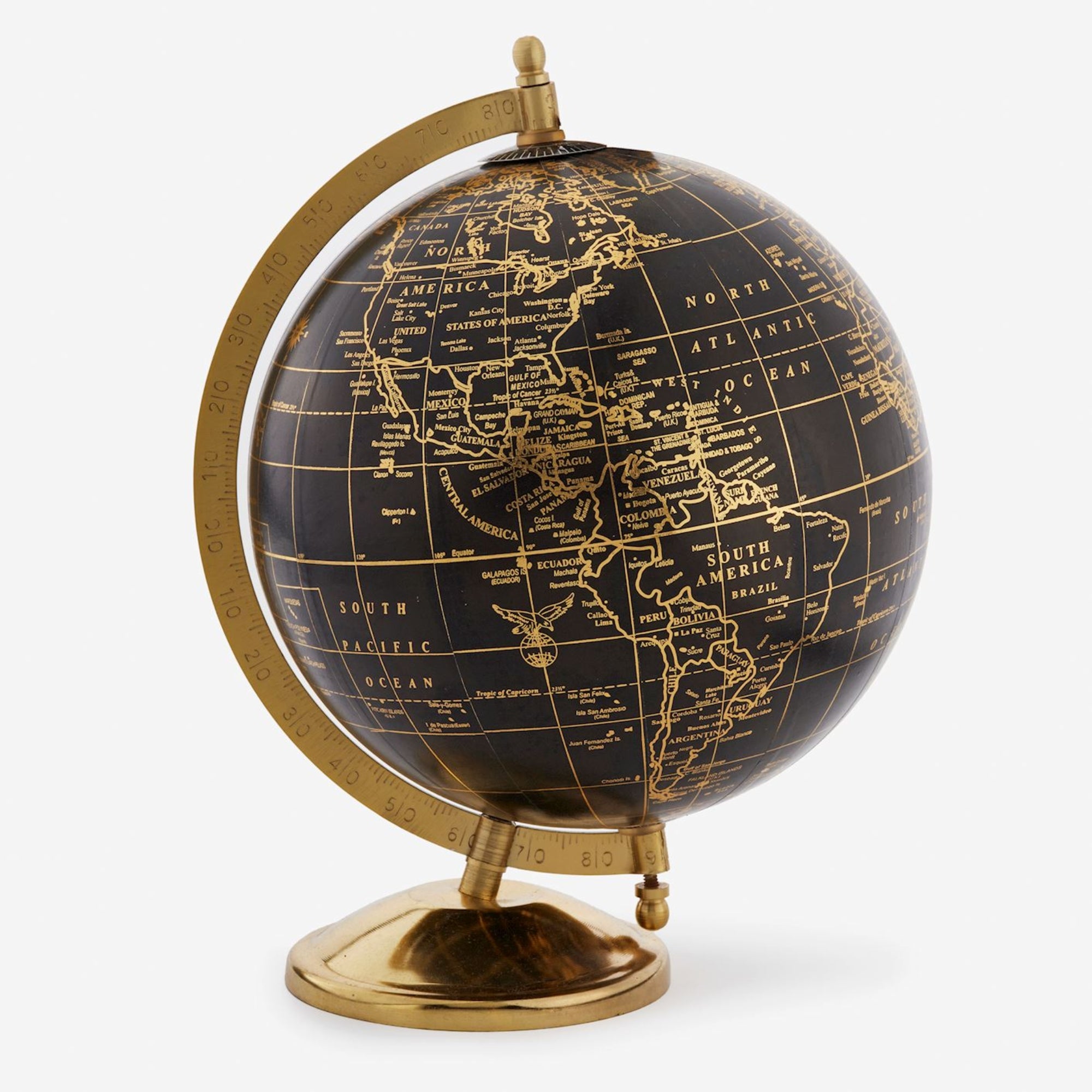 Black & Gold Decorative Globe