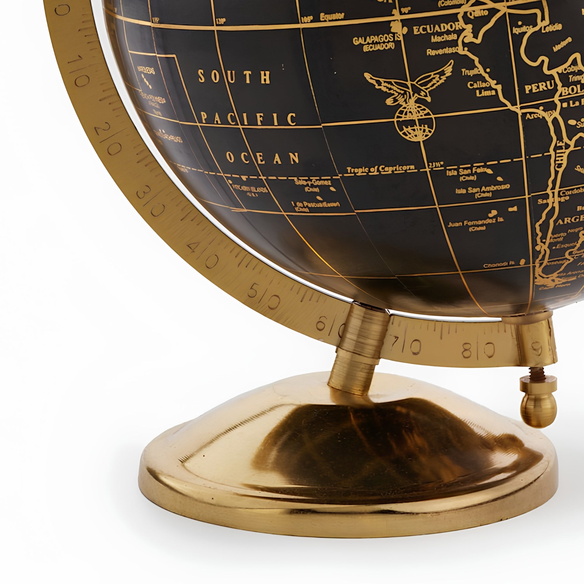 Black & Gold Decorative Globe