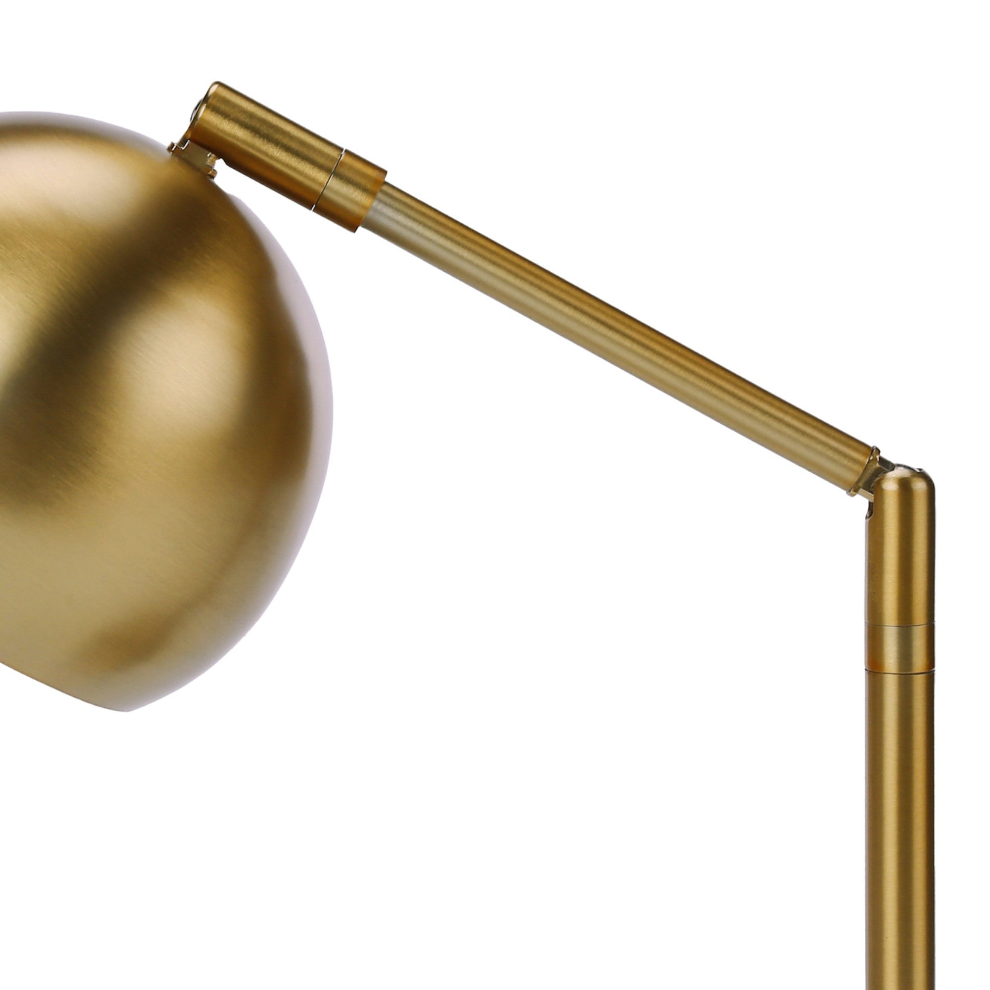 Gold metal table lamp with a gold shade, 19-inch height, by Monarch Specialties, featuring a modern and elegant design.