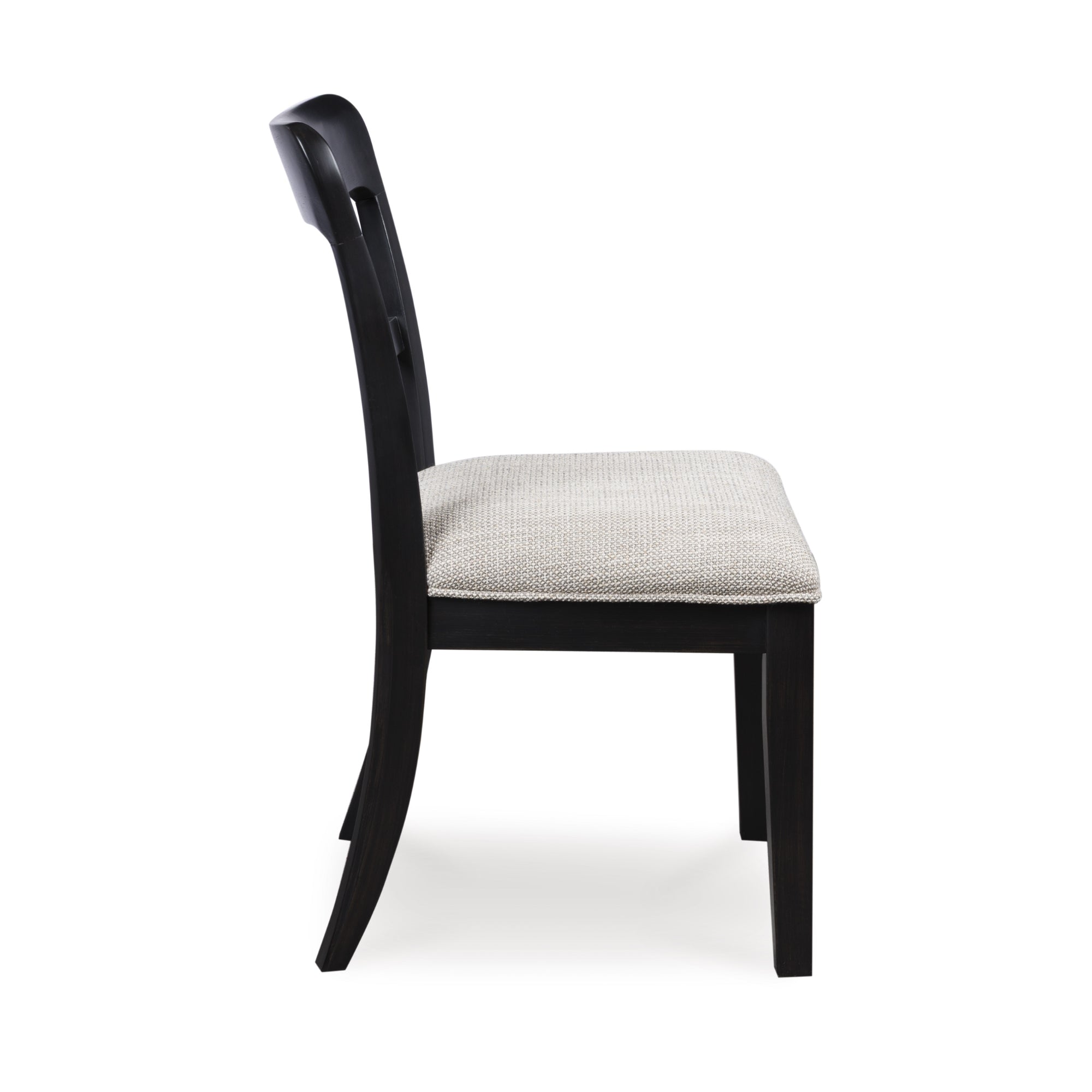 Set of two black Greddinton Dining UPH Side Chairs by Signature Ashley, featuring sleek modern design and upholstered seats.