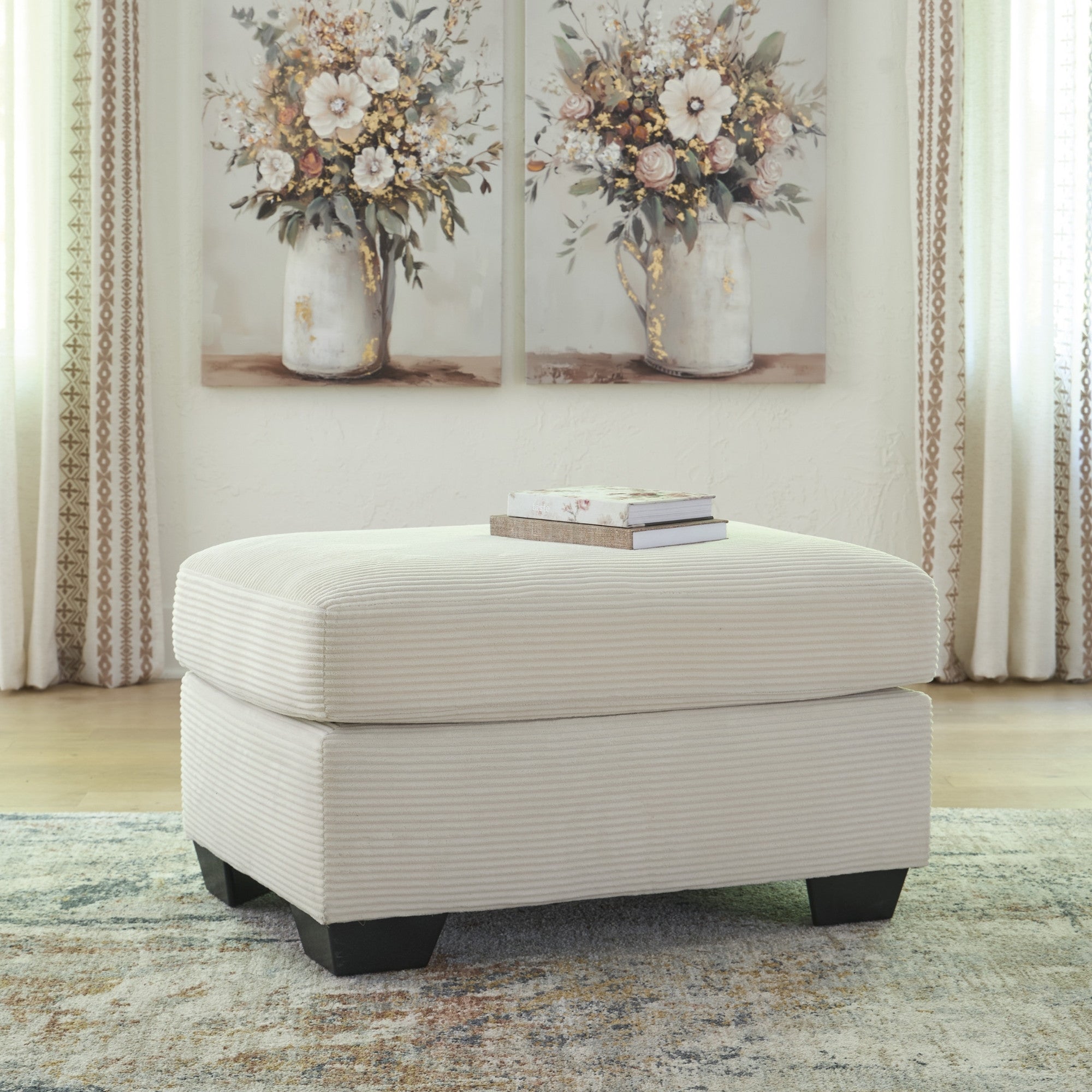 Greenbriar Ottoman Ivory