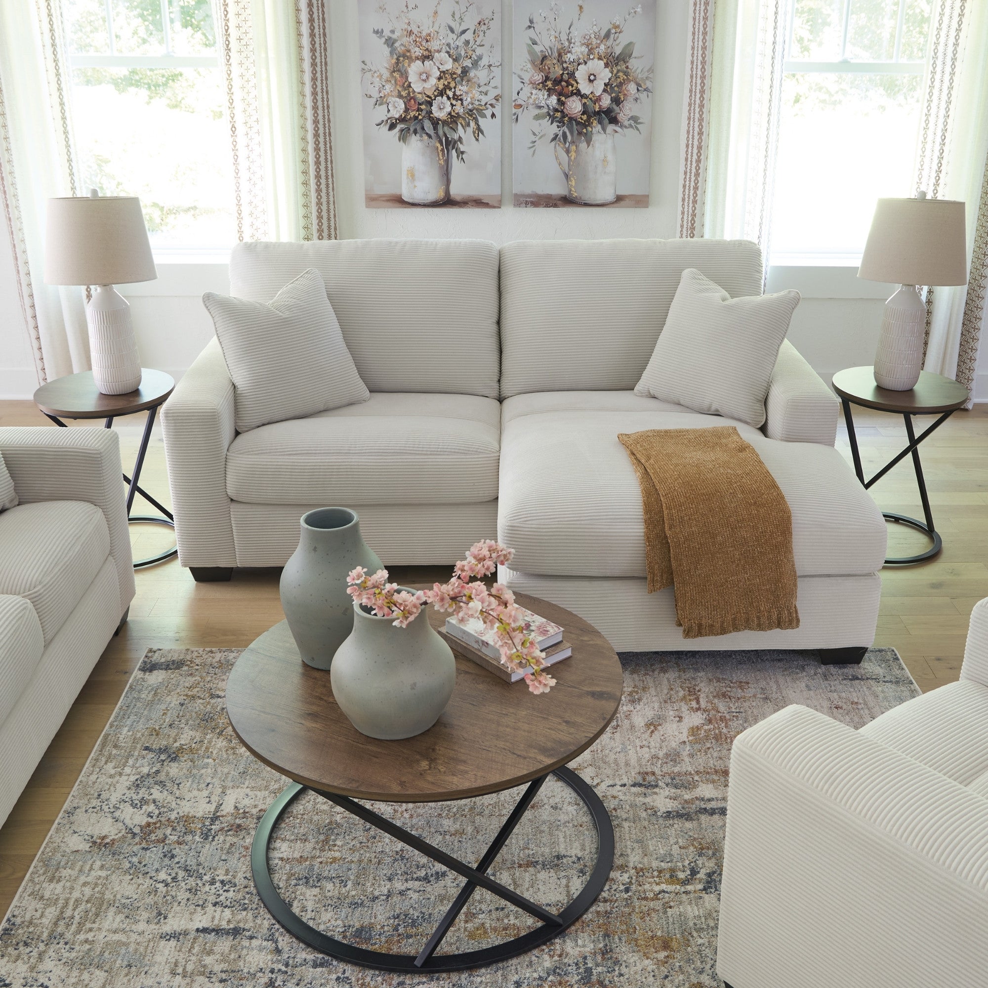 Greenbriar Sofa Chaise Ivory
