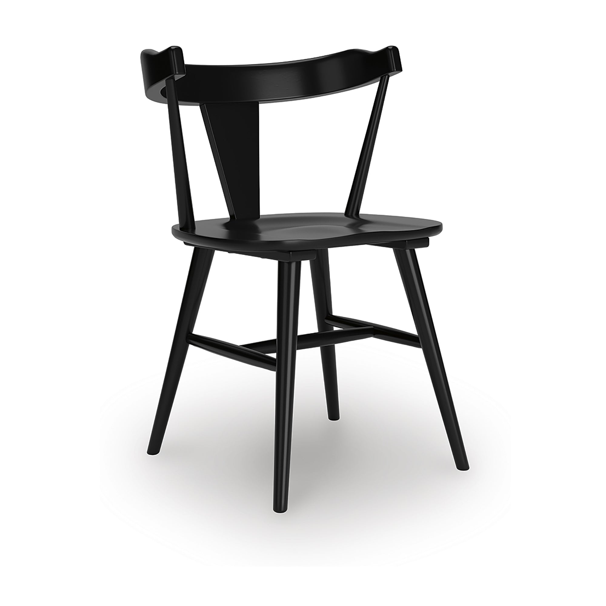Pair of Gretlynn dining room side chairs by Signature Ashley, featuring upholstered seats and wooden legs for a stylish dining space.