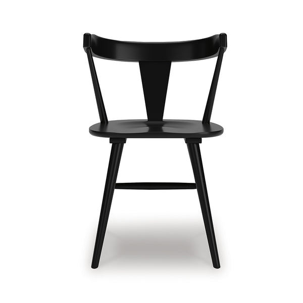 Set of two Ashley Gretlynn dining room side chairs with wooden legs and upholstered seats, stylish and comfortable for dining rooms.