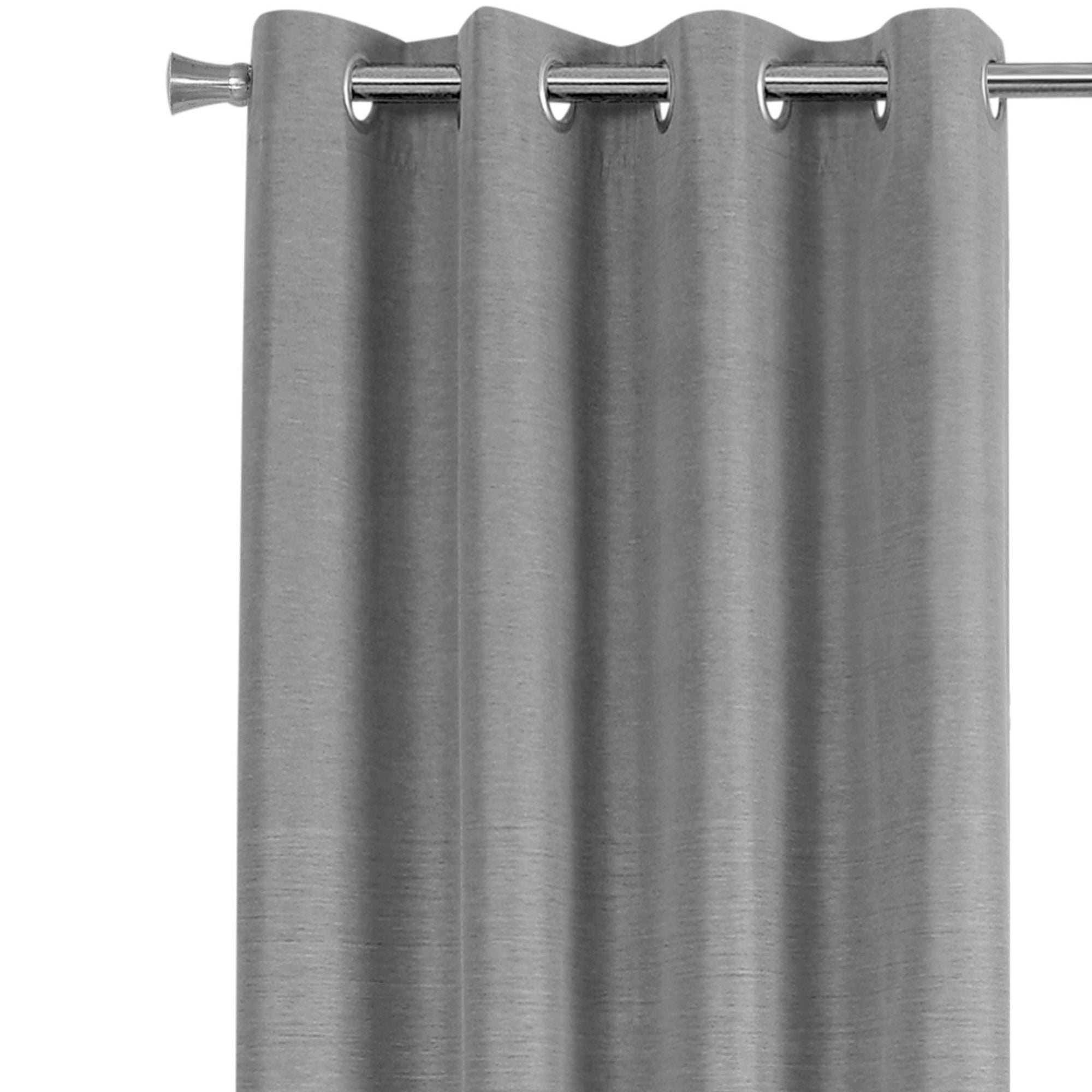 Grey blackout curtain panel set by Monarch Specialties, 52 inches wide, includes two panels for window blackout and privacy.
