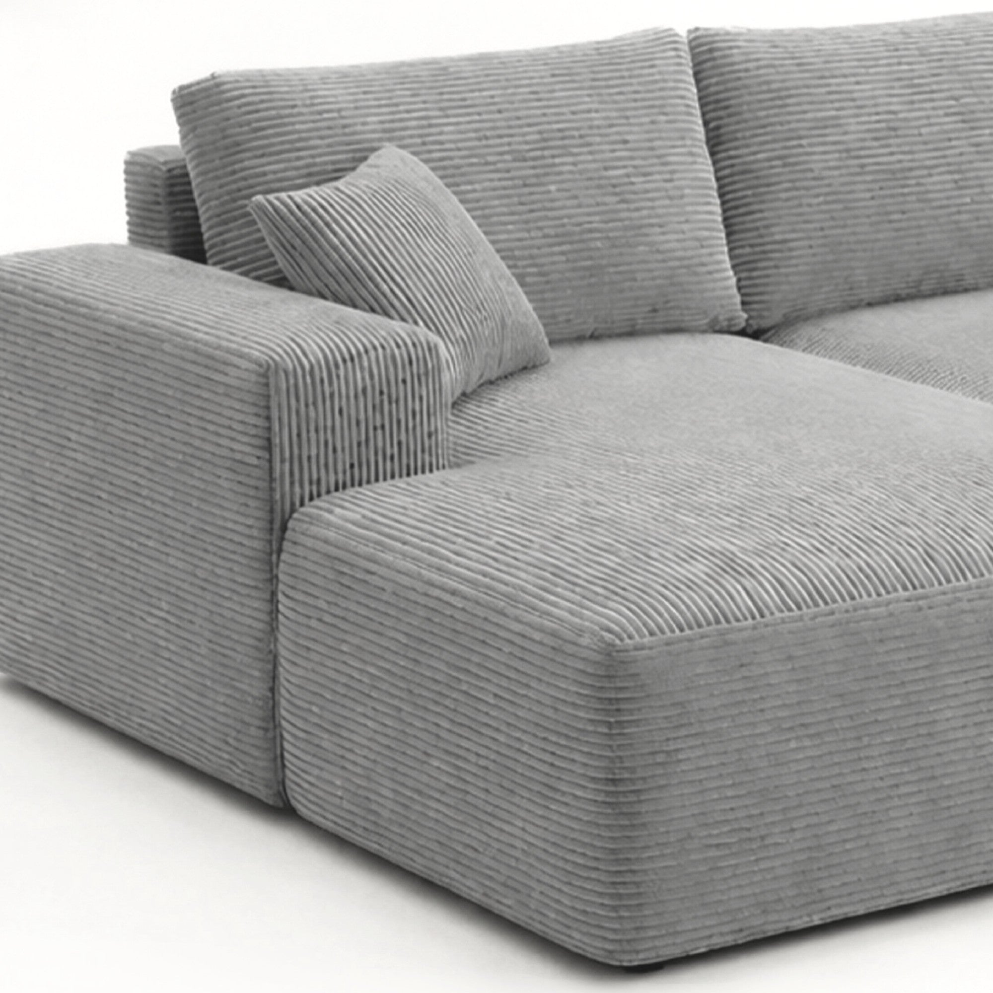 Corduray Cloud Compression Sectional with Deep Seat Grey | CastleUp Experience Centre Online Furniture