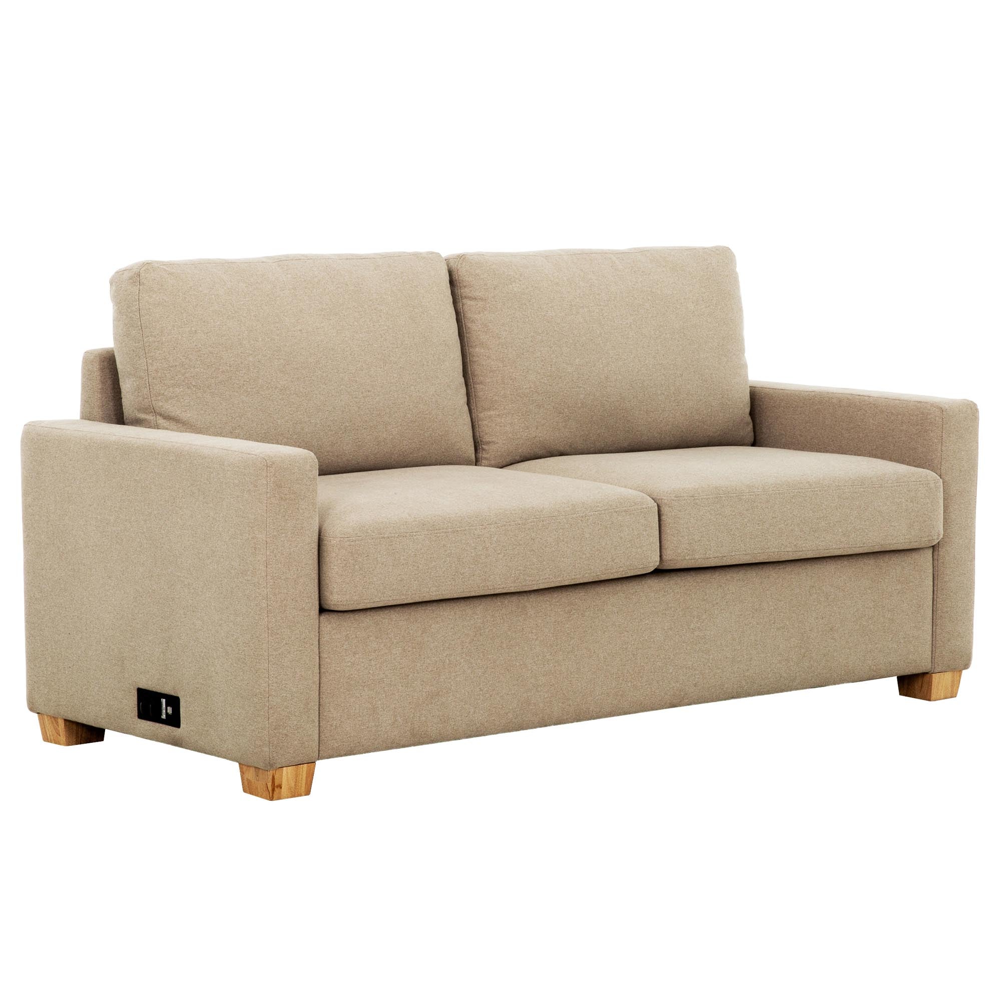 Hagar Memory Foam Sofa Bed Linen Beige