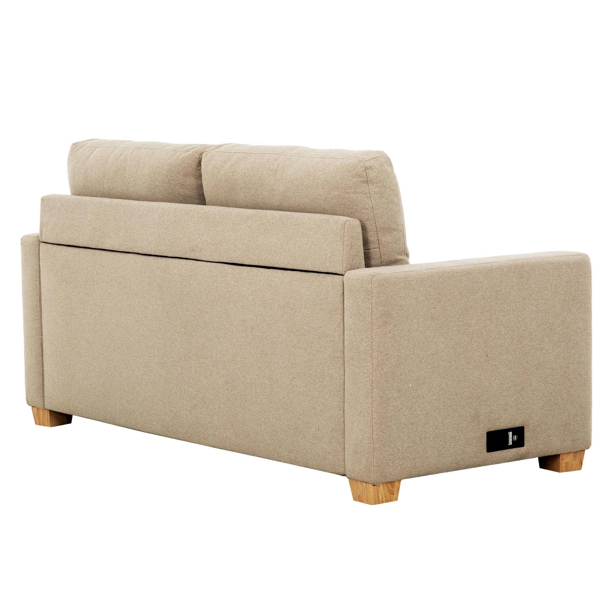 Hagar Memory Foam Sofa Bed Linen Beige