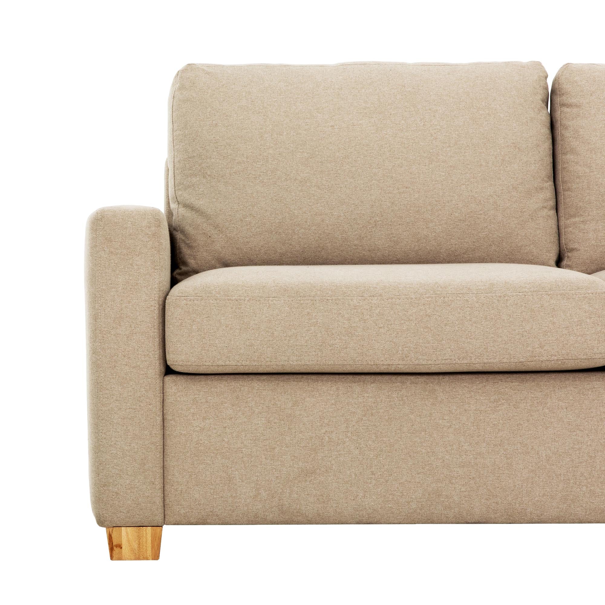 Hagar Memory Foam Sofa Bed Linen Beige