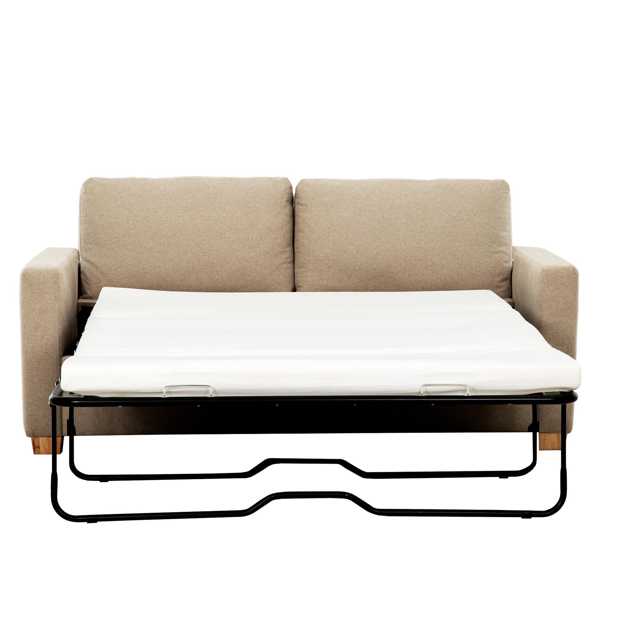 Hagar Memory Foam Sofa Bed Linen Beige