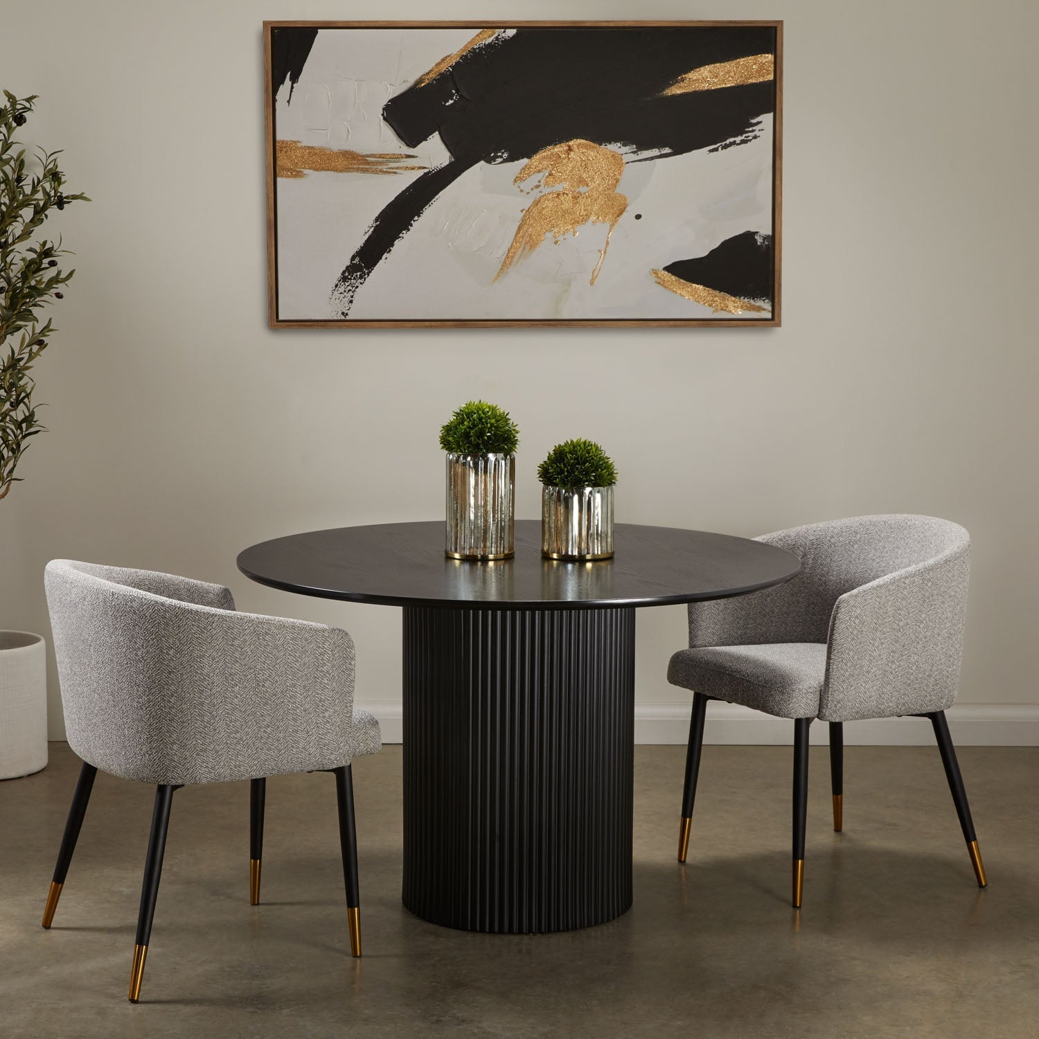 Harper Dining Table in Black.